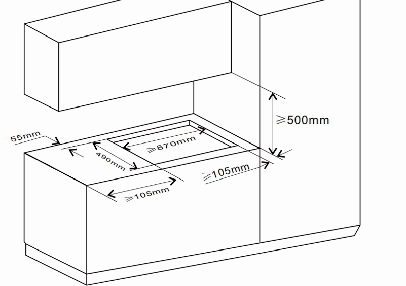 Hyundai 4-Zone Built-in Induction Hob with Downdraft | 9 Power Levels & 750m/hr Airflow