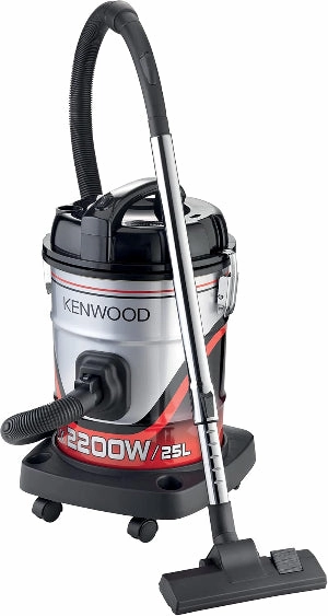 Kenwood Drum Canister Vacuum, 25Lit, 2200Watts, Grey