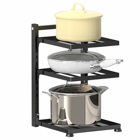 Kitchen Pot Rack | under sink | 3 layers | 23 x 27 x 43 cm | Metal &amp; Plastic Material