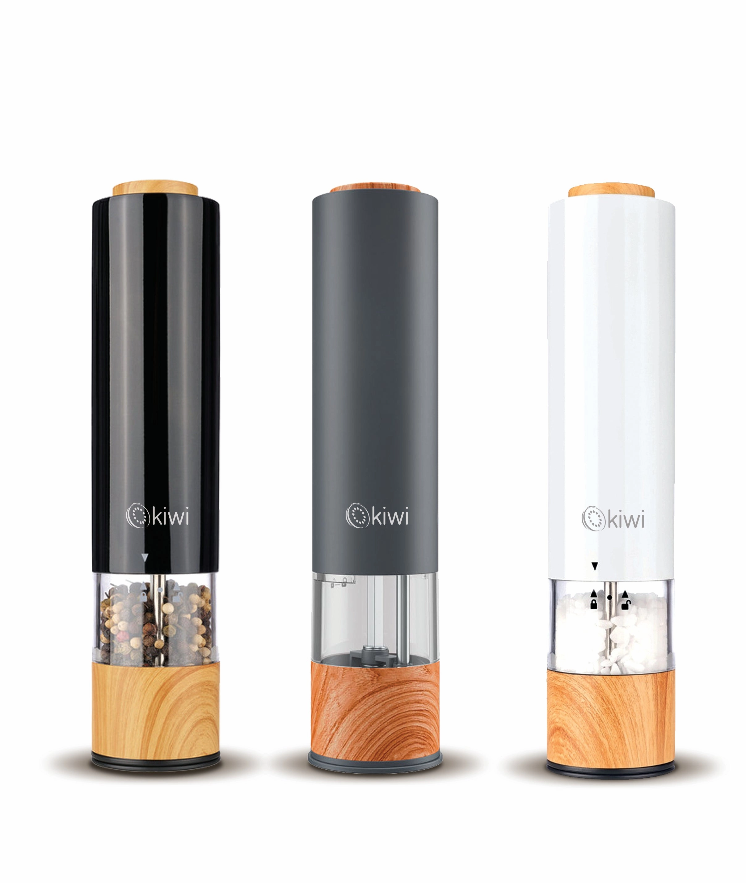 Kiwi Automatic Spice Mill | Adjustable ceramic grinder (fine to coarse)
