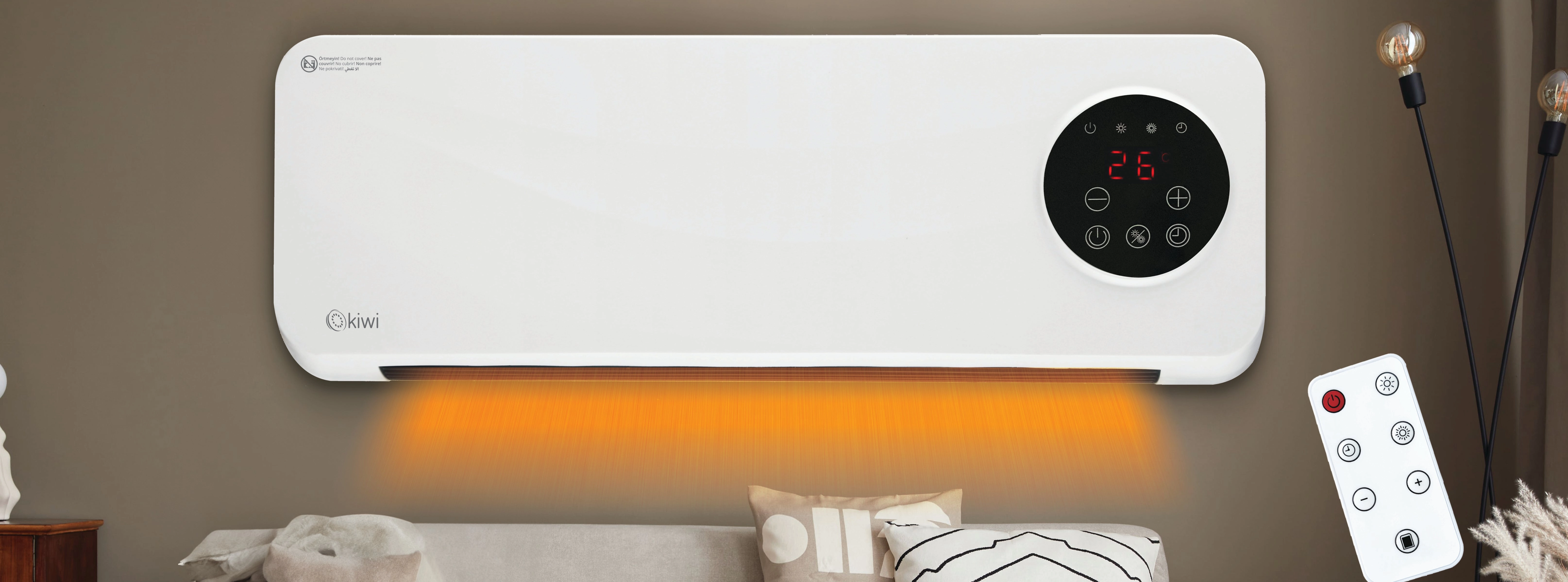Kiwi Bathroom Heater | 1000W - 2000W | Remote Control | LED Display