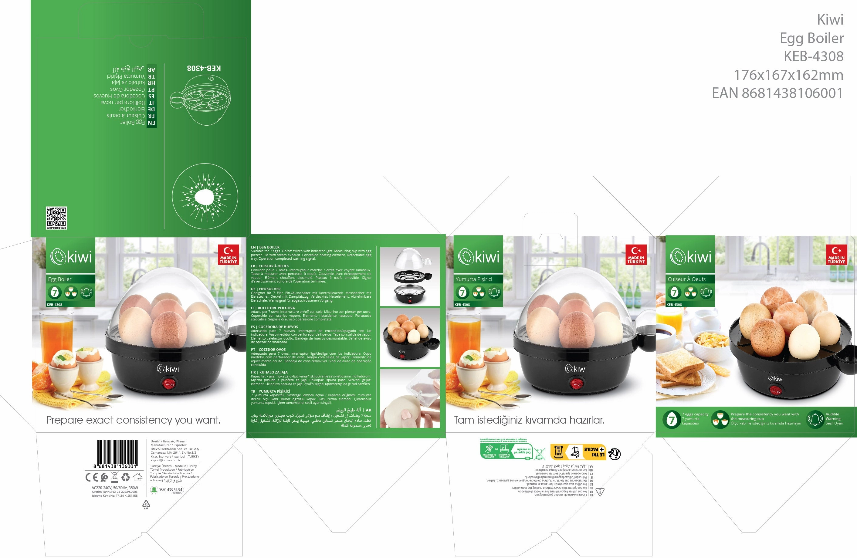 KIWI Egg Boiler | 350W | Capacity 7 Eggs