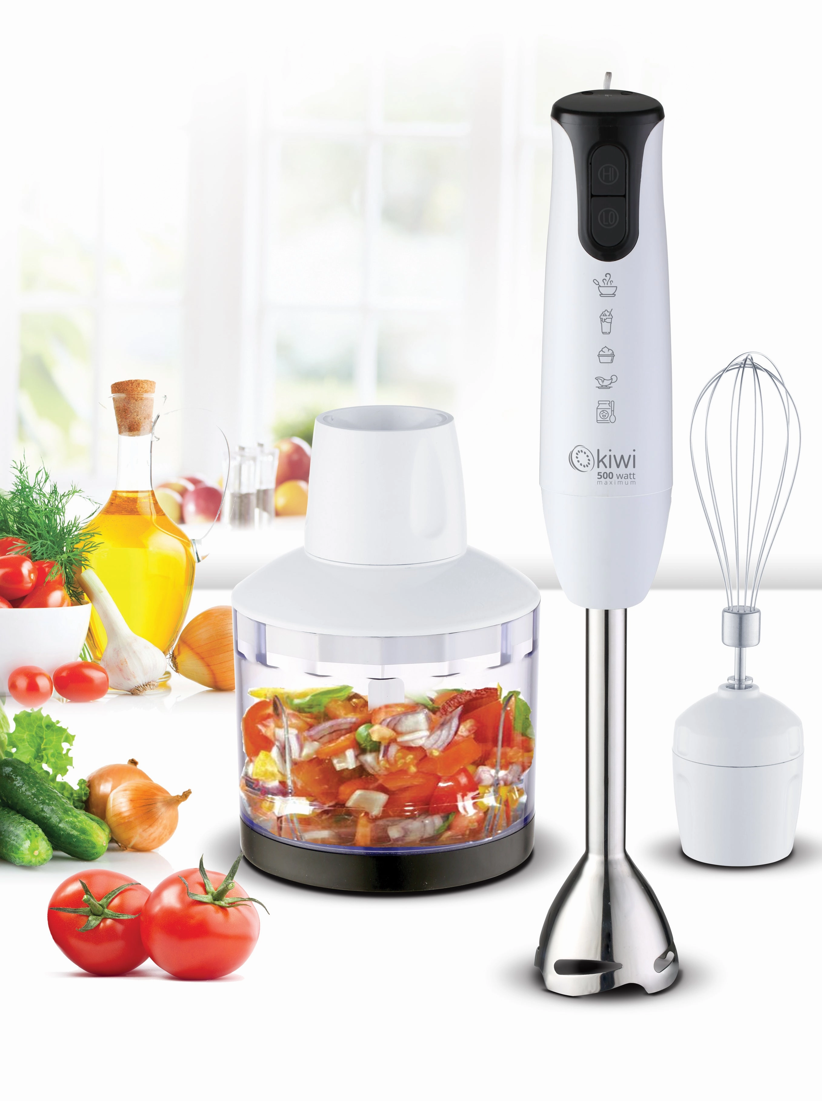 Kiwi Hand Blender Set | 500W | 2 Speeds