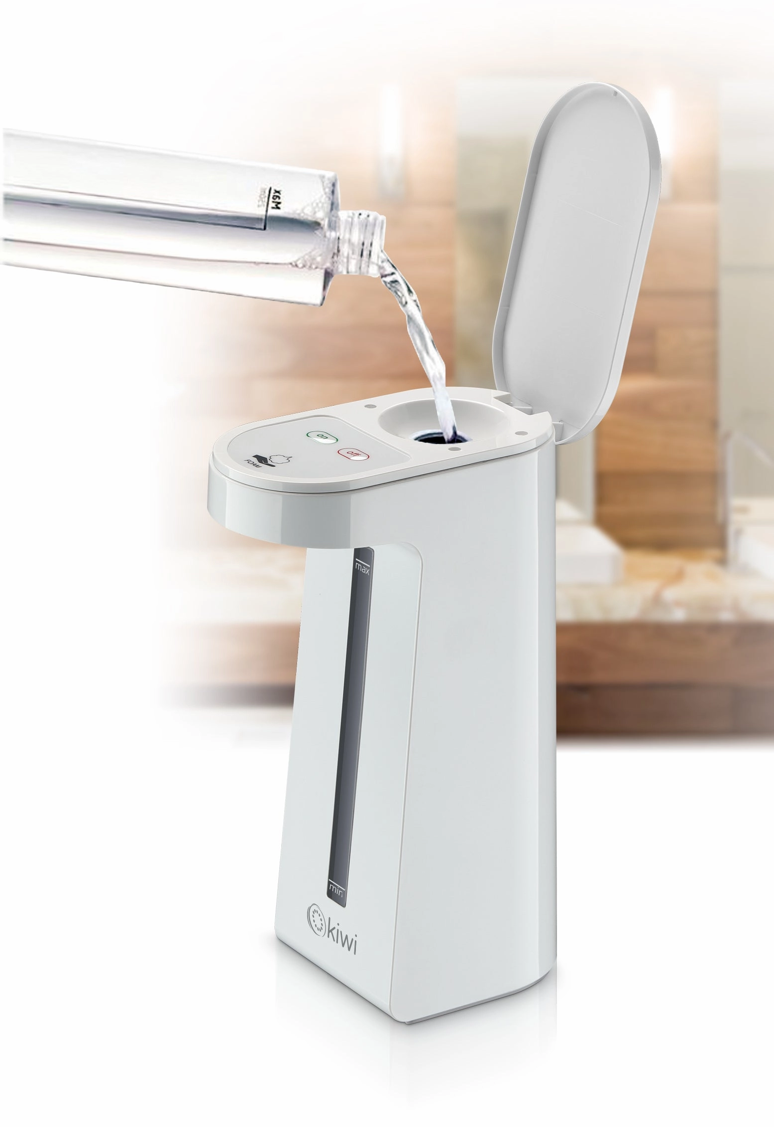 Kiwi Sensor Foam Soap Dispenser | Viewing Window for Easy Monitoring | Mixing Bottle Included for Convenience | On/Off Button | Non-Slip Base