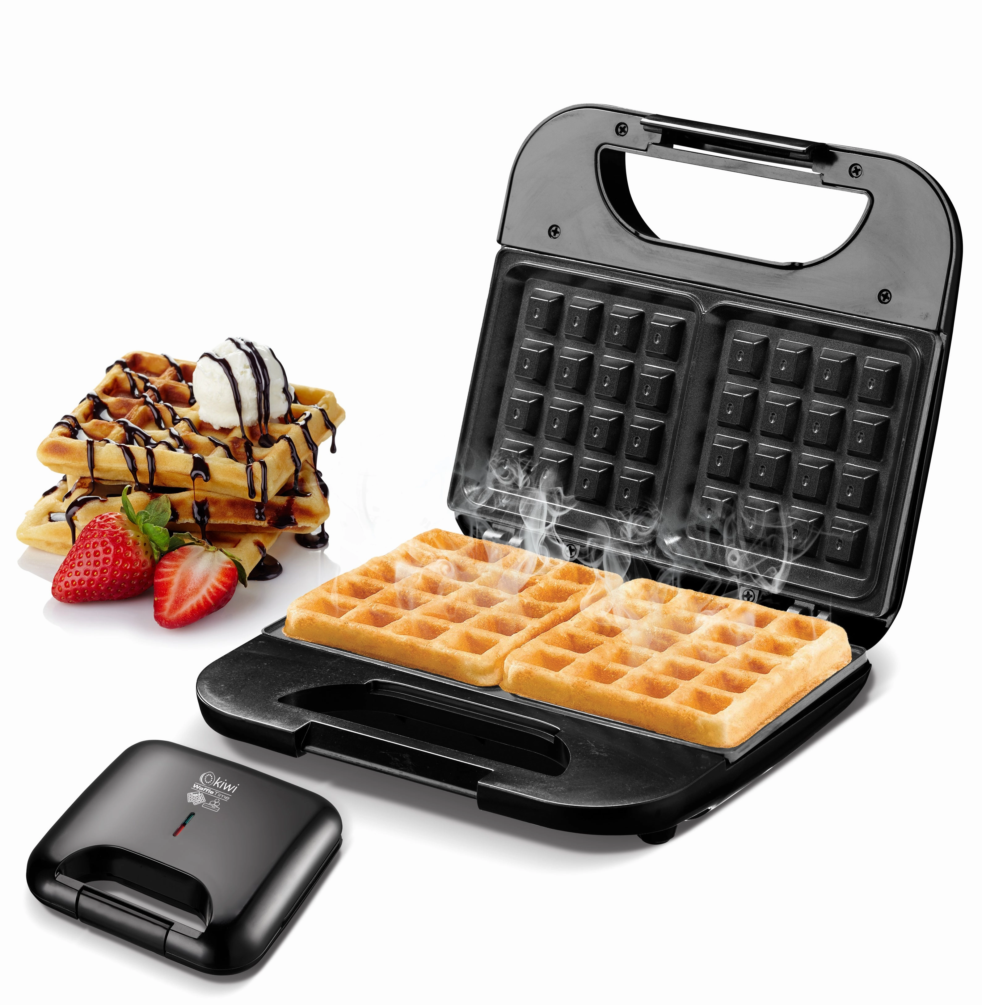 KIWI Waffle Maker & Grill | Non - Stick | Thermo Controlled