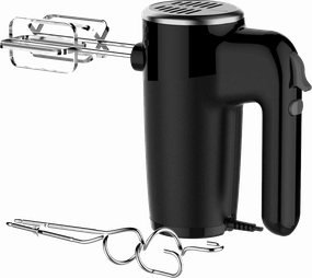 Kumtel Hand Mixer | 6 Speeds with Turbo Function | 300 Watt | 2 Flat Beaters, 2 Dough Hooks