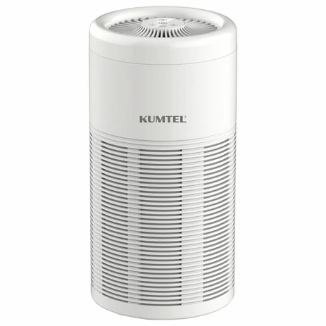 KUMTEL HAP-01 Air Purifier with 10W Rated Power, 360 Air Inlet, DC Motor, 3 Fan Speeds, UV-C & Ionizer, H13 HEPA Filter, Carbon Coated Pre-Filter, Night Light, Auto Mode, Child Lock, Timer, for 8-15m Area