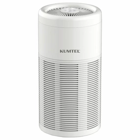 KUMTEL HAP-01 Air Purifier with 10W Rated Power, 360 Air Inlet, DC Motor, 3 Fan Speeds, UV-C & Ionizer, H13 HEPA Filter, Carbon Coated Pre-Filter, Night Light, Auto Mode, Child Lock, Timer, for 8-15m Area