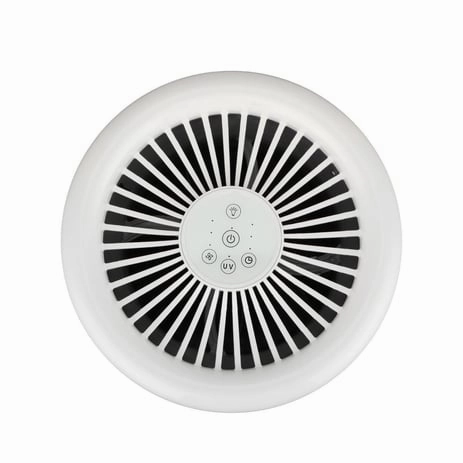 KUMTEL HAP-01 Air Purifier with 10W Rated Power, 360 Air Inlet, DC Motor, 3 Fan Speeds, UV-C & Ionizer, H13 HEPA Filter, Carbon Coated Pre-Filter, Night Light, Auto Mode, Child Lock, Timer, for 8-15m Area