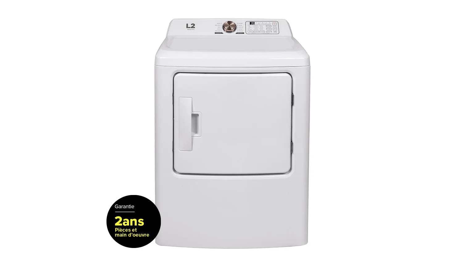 L2 White Electric Dryer (6.7Cu.Ft) - LE43A3AWW