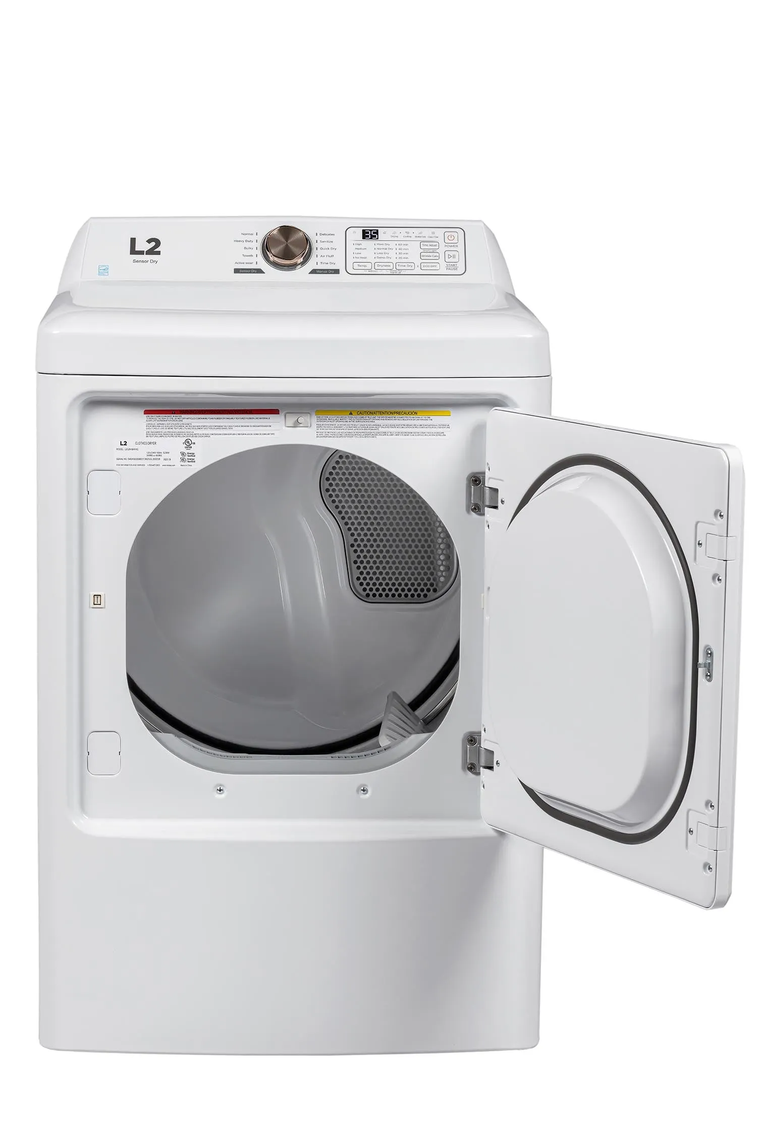L2 White Electric Dryer (7.5Cu.Ft)- LE52N1BWWC