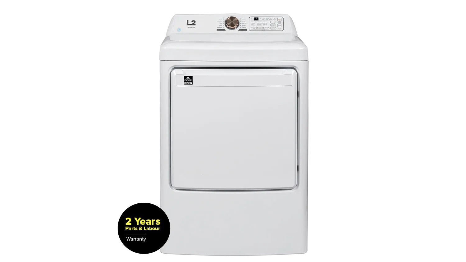 L2 White Electric Dryer (7.5Cu.Ft)- LE52N1BWWC