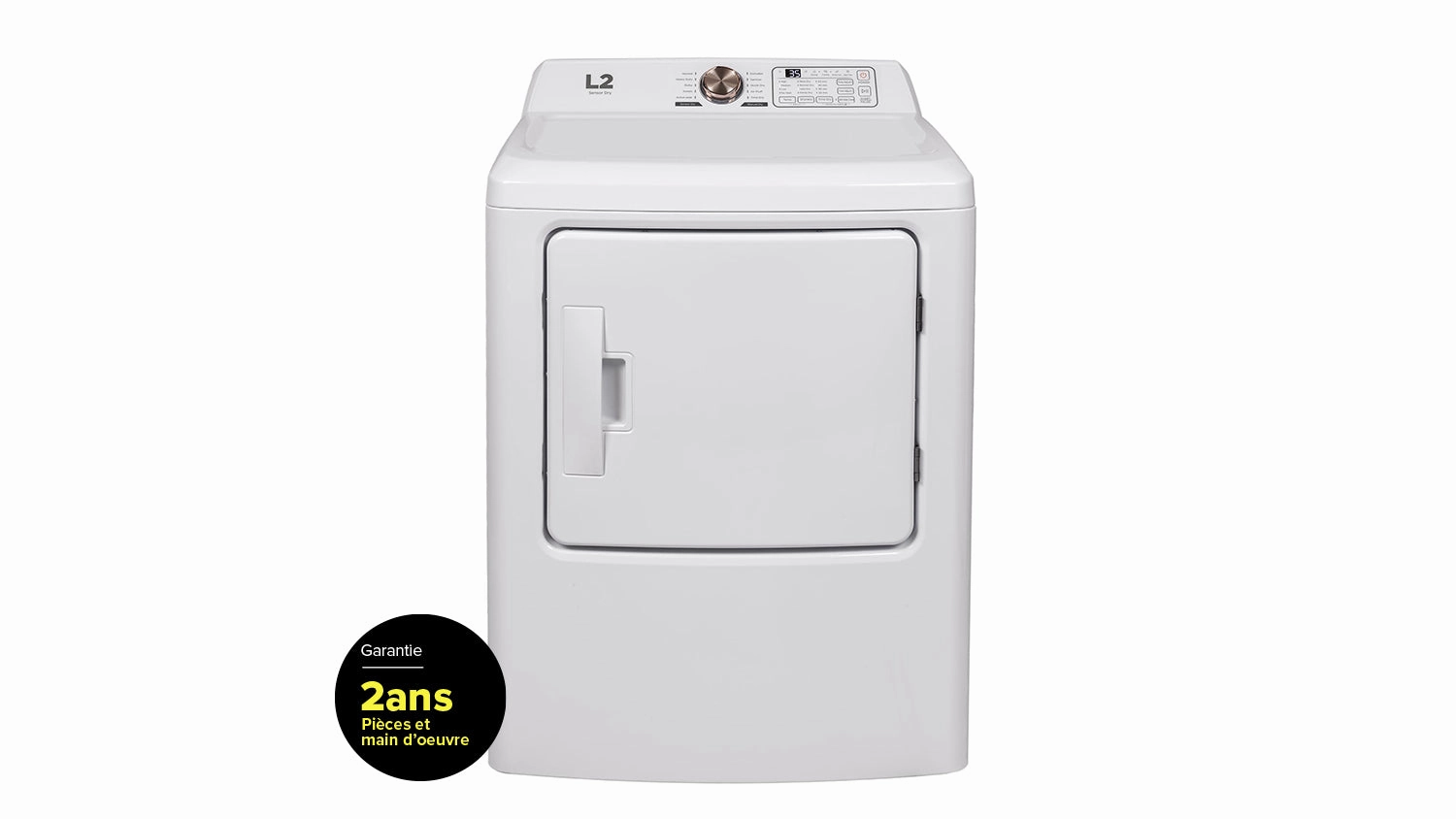 L2 White Electric Dryer (6.7Cu.Ft) - LE43A3AWW