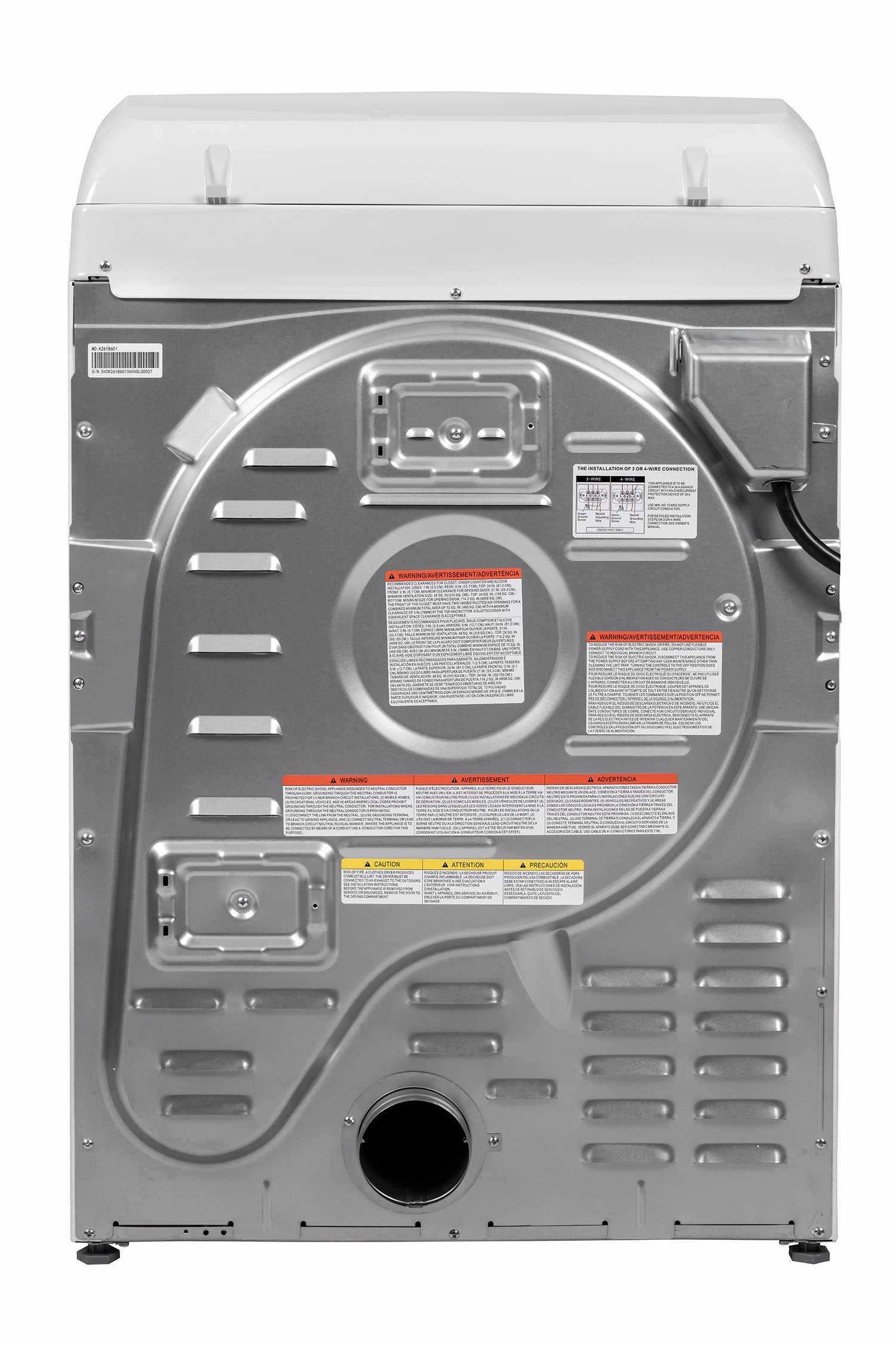 L2 White Electric Dryer (6.7Cu.Ft) - LE43A3AWW