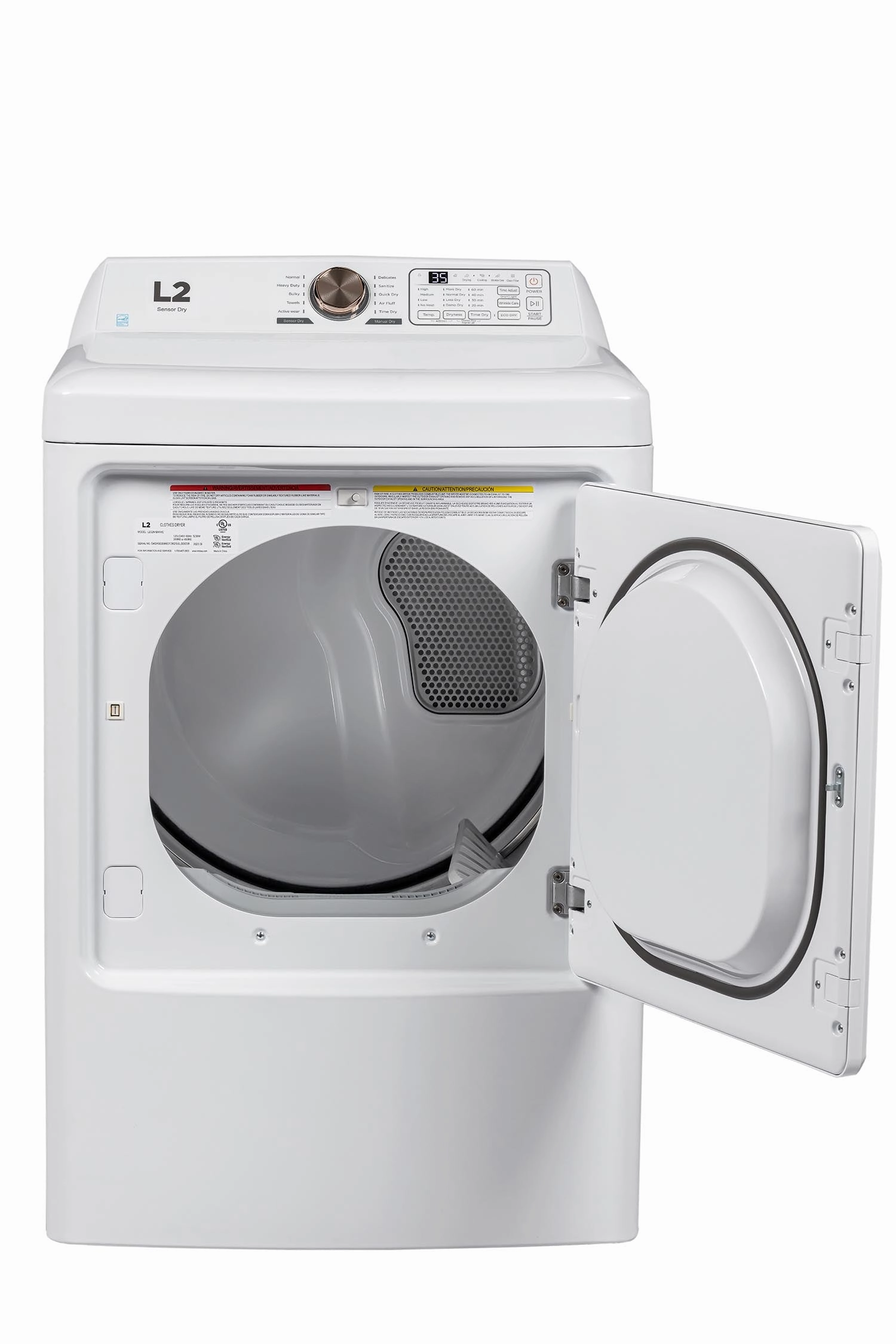 L2 White Electric Dryer (7.5Cu.Ft)- LE52N1BWWC