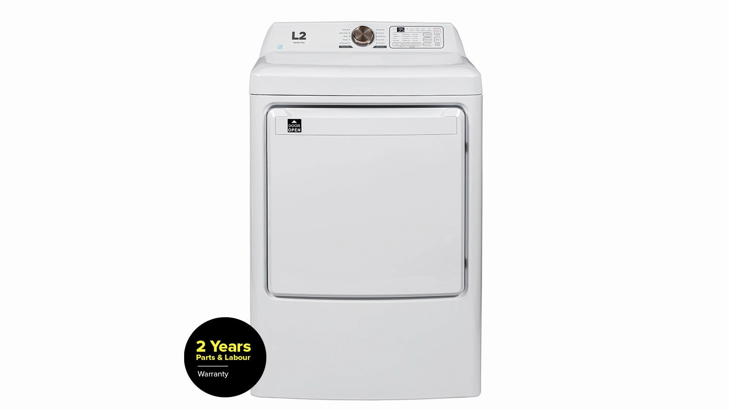 L2 White Electric Dryer (7.5Cu.Ft)- LE52N1BWWC