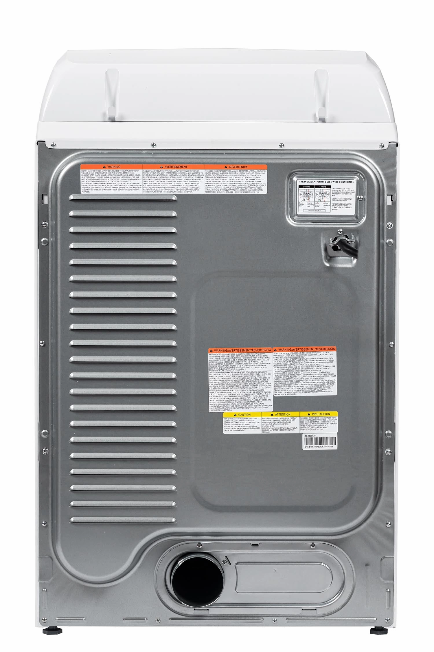 L2 White Electric Dryer (7.5Cu.Ft)- LE52N1BWWC