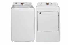 L2 White Top-Load Washer (4.7 Cu.Ft.) and Electric Dryer (7 Cu.Ft.) - LT47A3AWW/LE47A3AWW