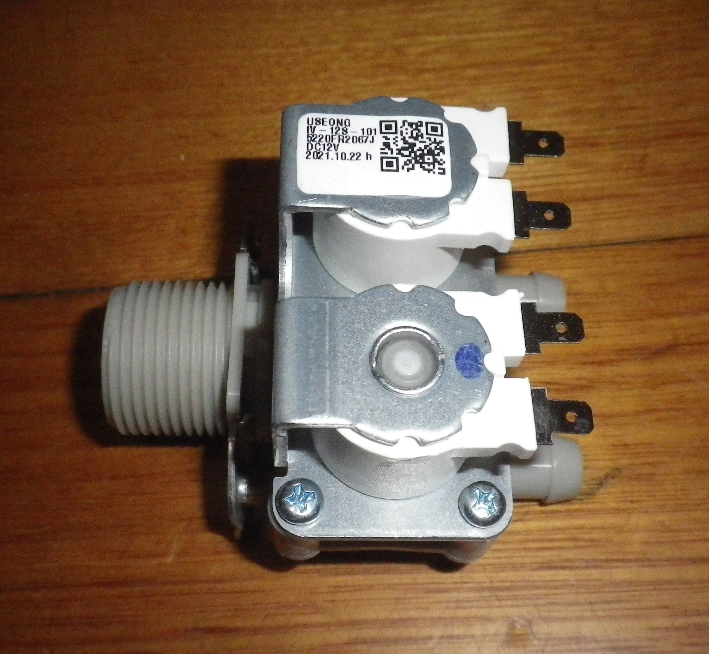 LG 10mm Straight Through Dual 12volt Inlet Valve - Part # 5220FR2067J