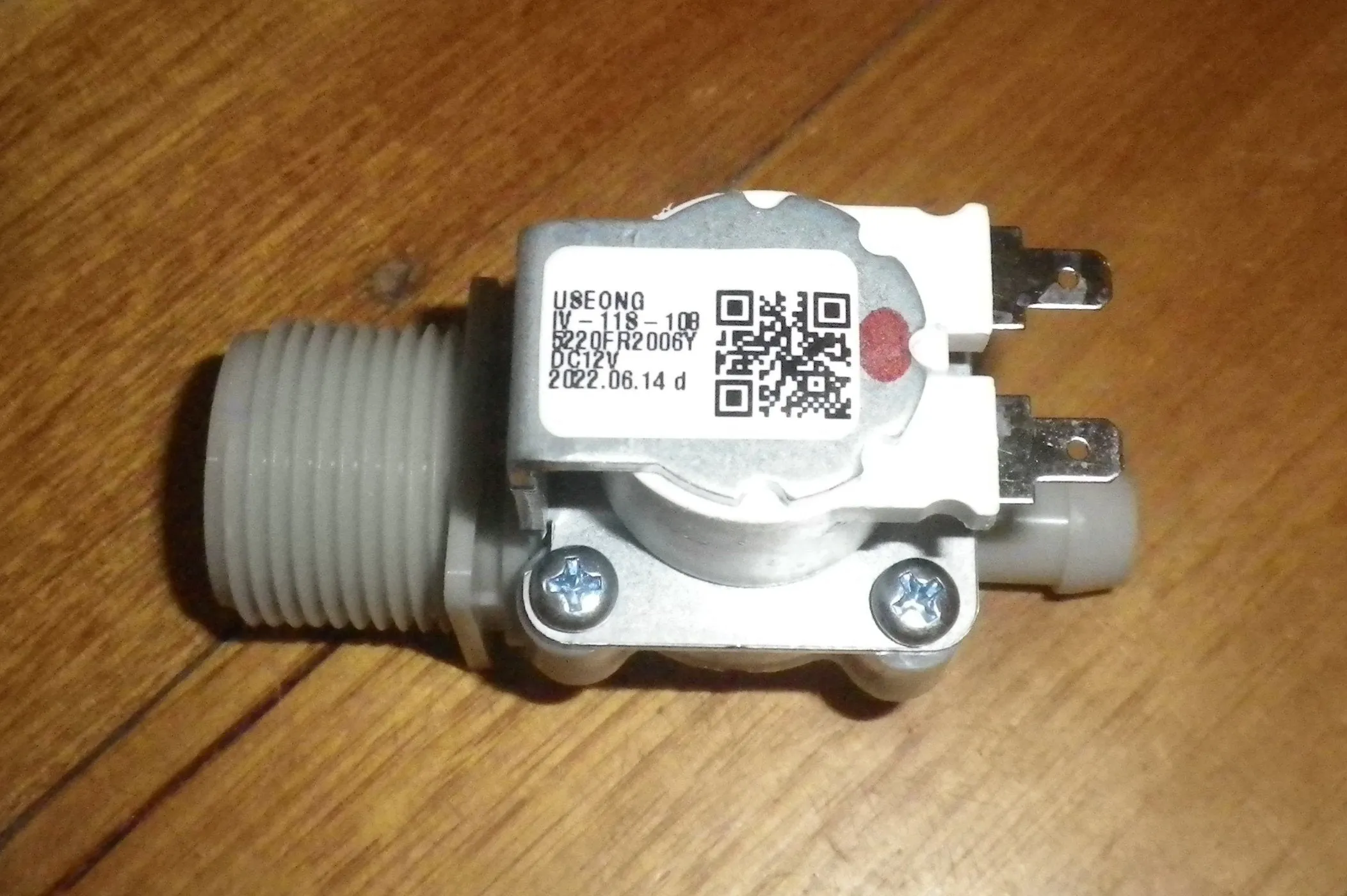 LG 10mm Straight Through Single 12volt Hot Inlet Valve - Part # 5220FR2006Y
