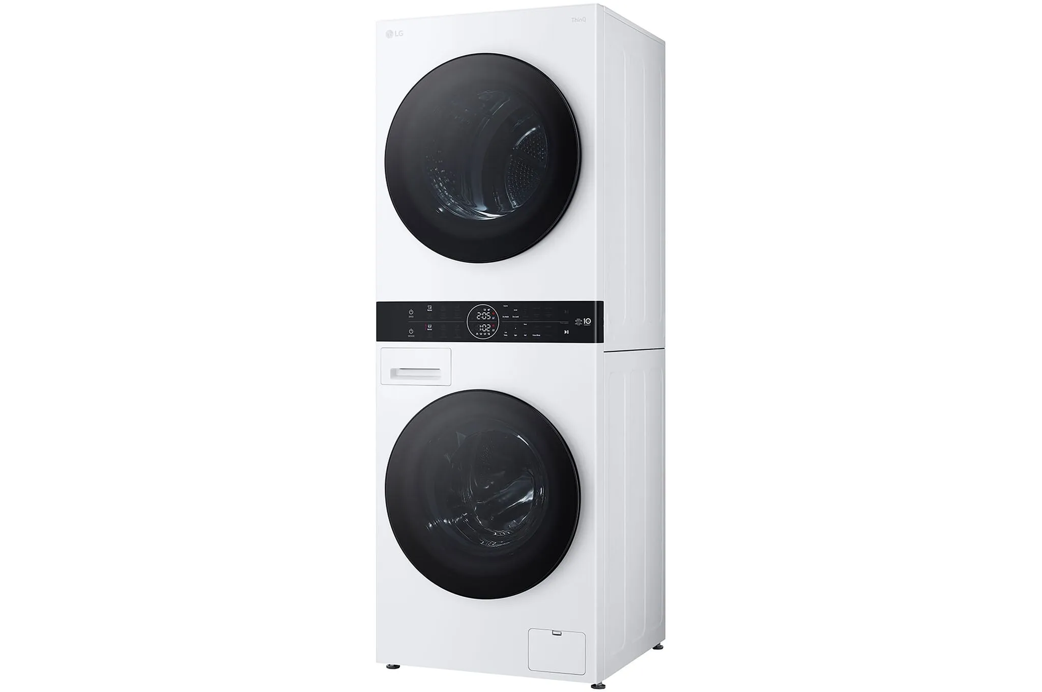 LG 24" White Single Unit WashTower Front Load Washer (3.1 Cu.ft) and Electric Ventless Heat Pump Dryer (4.2 Cu.ft) - WKHC152HWA