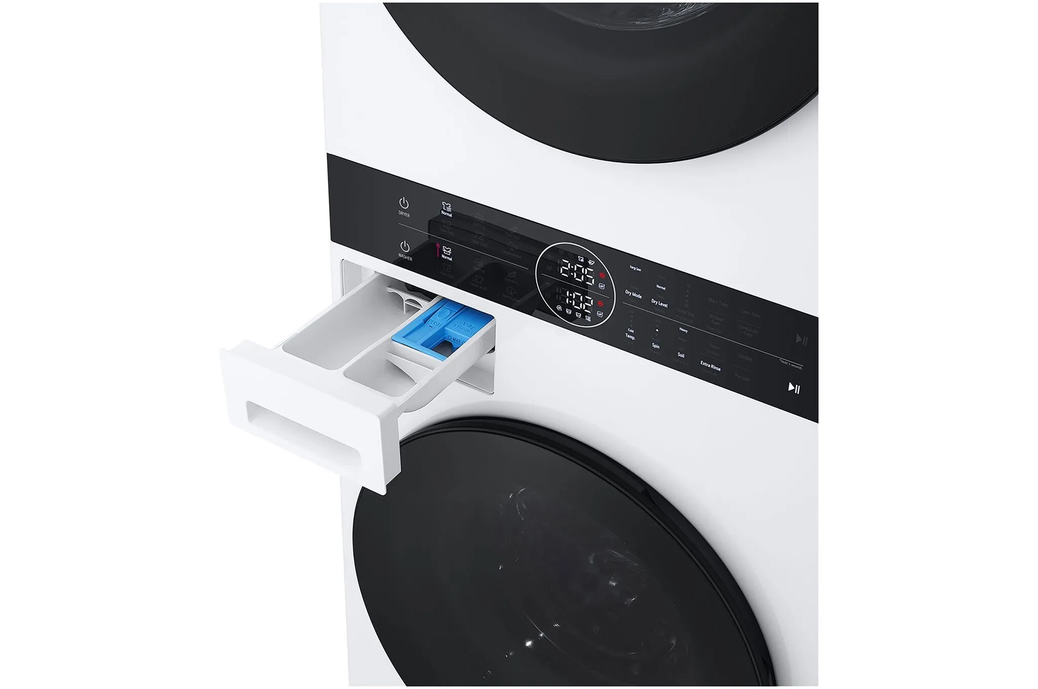 LG 24" White Single Unit WashTower Front Load Washer (3.1 Cu.ft) and Electric Ventless Heat Pump Dryer (4.2 Cu.ft) - WKHC152HWA