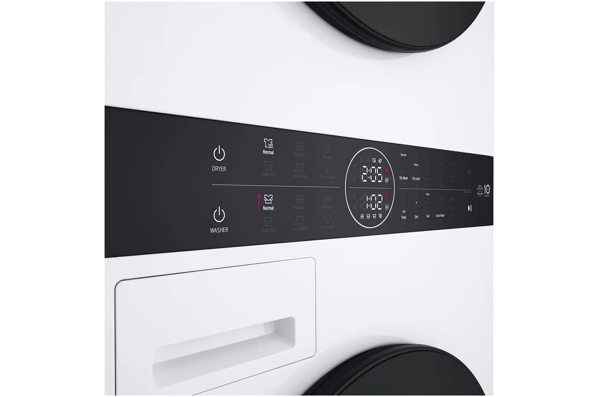 LG 24" White Single Unit WashTower Front Load Washer (3.1 Cu.ft) and Electric Ventless Heat Pump Dryer (4.2 Cu.ft) - WKHC152HWA