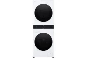 LG 24" White Single Unit WashTower Front Load Washer (3.1 Cu.ft) and Electric Ventless Heat Pump Dryer (4.2 Cu.ft) - WKHC152HWA