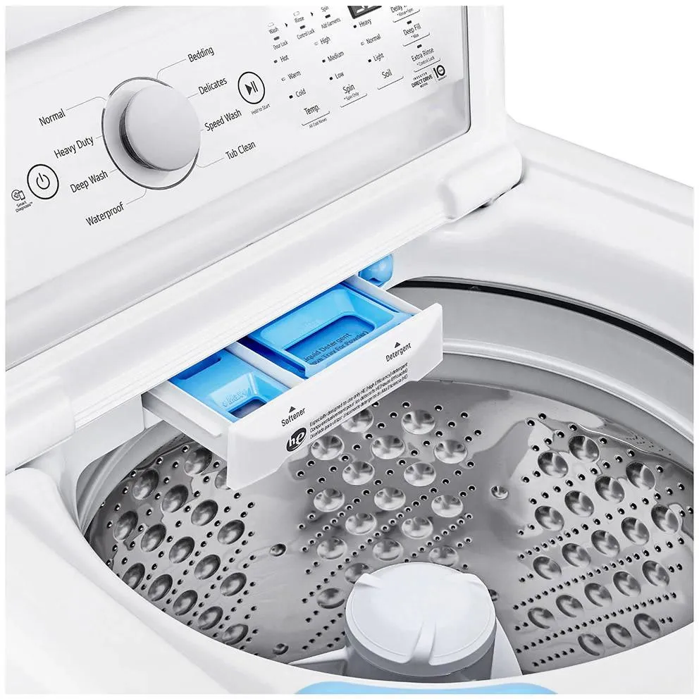 LG 5.6 cu. ft. Top Loading Washer with 4-Way Agitator and TurboDrum Technology WT7155CW