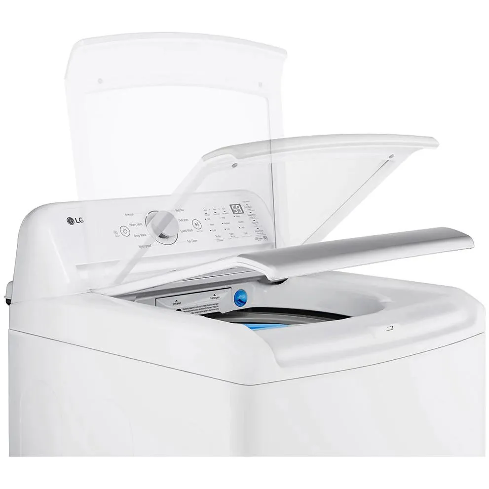 LG 5.6 cu. ft. Top Loading Washer with 4-Way Agitator and TurboDrum Technology WT7155CW