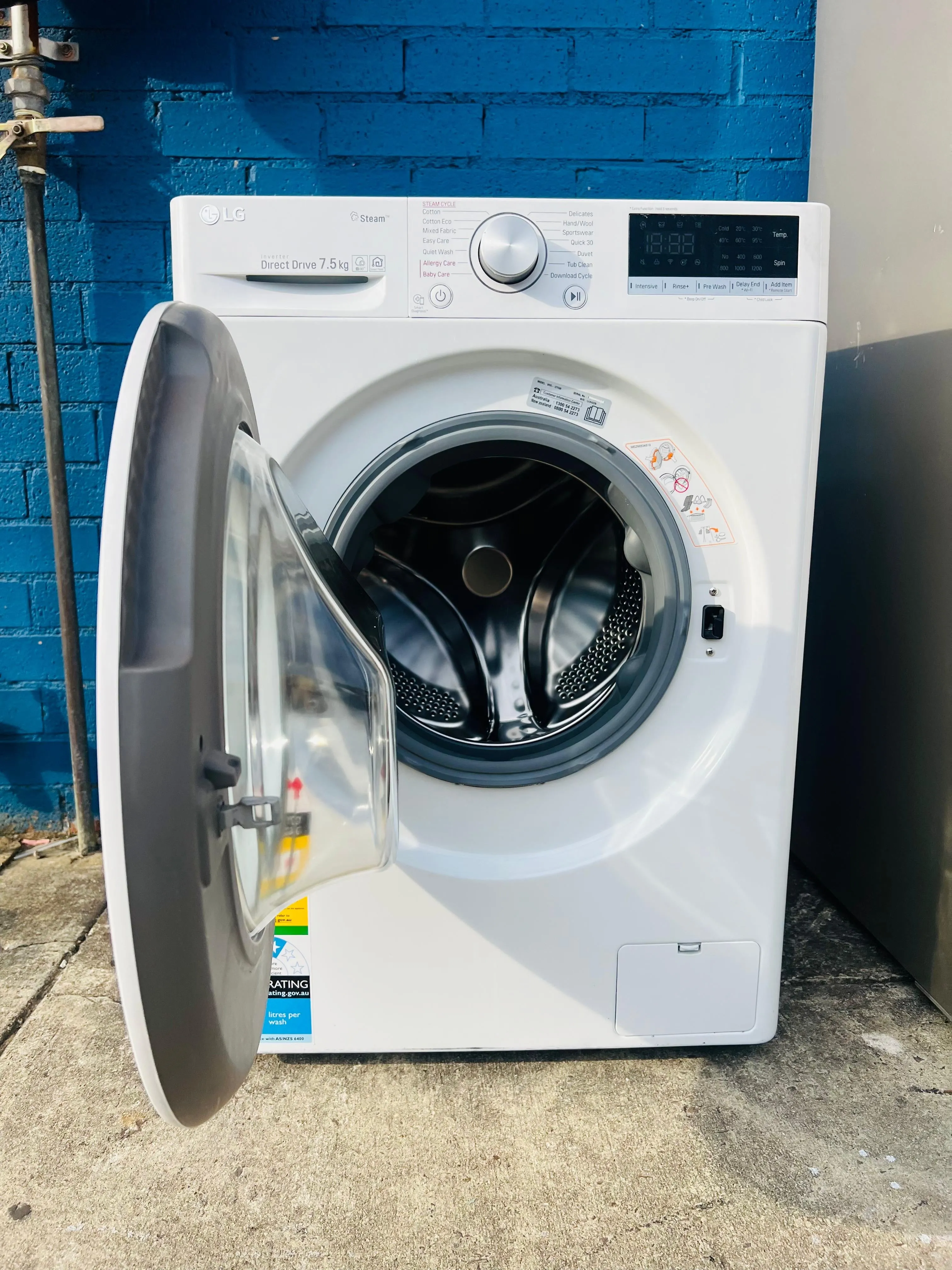 **LG 7.5 KGS FRONT LOADER WASHING MACHINE**