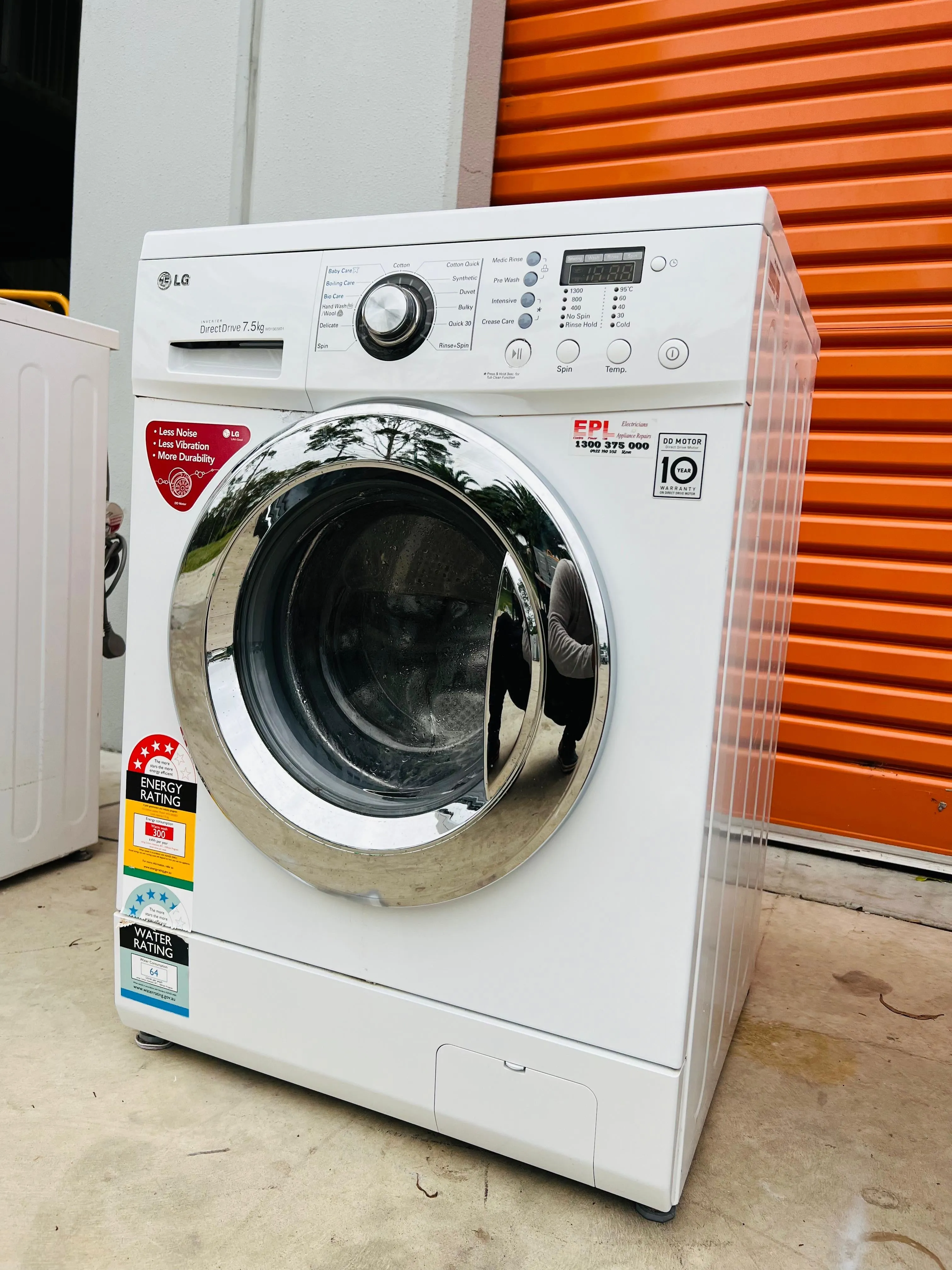 **LG 7.5 KGS FRONT LOADER WASHING MACHINE**