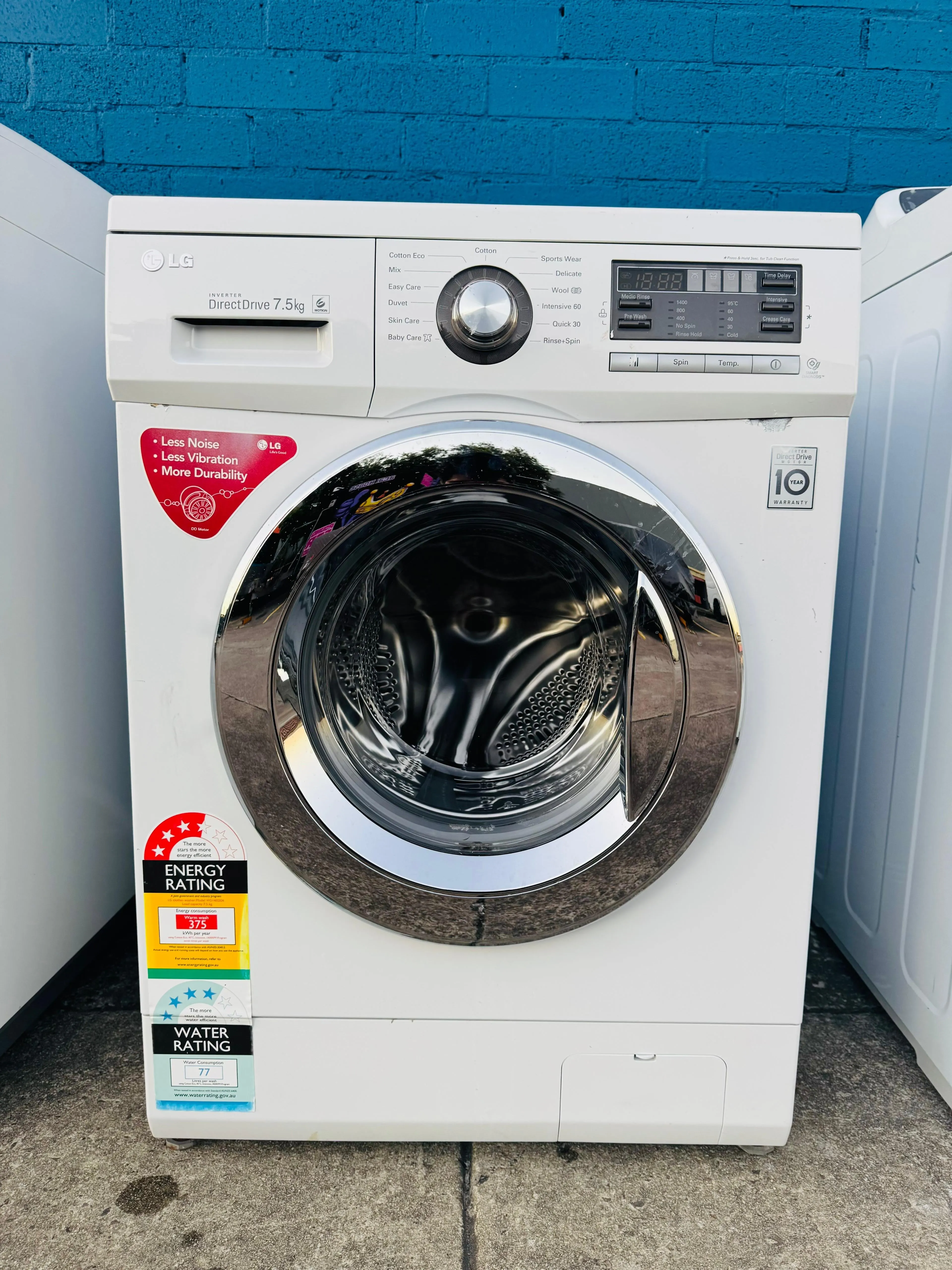 **LG 7.5KGS FRONT LOADER WASHING MACHINE**