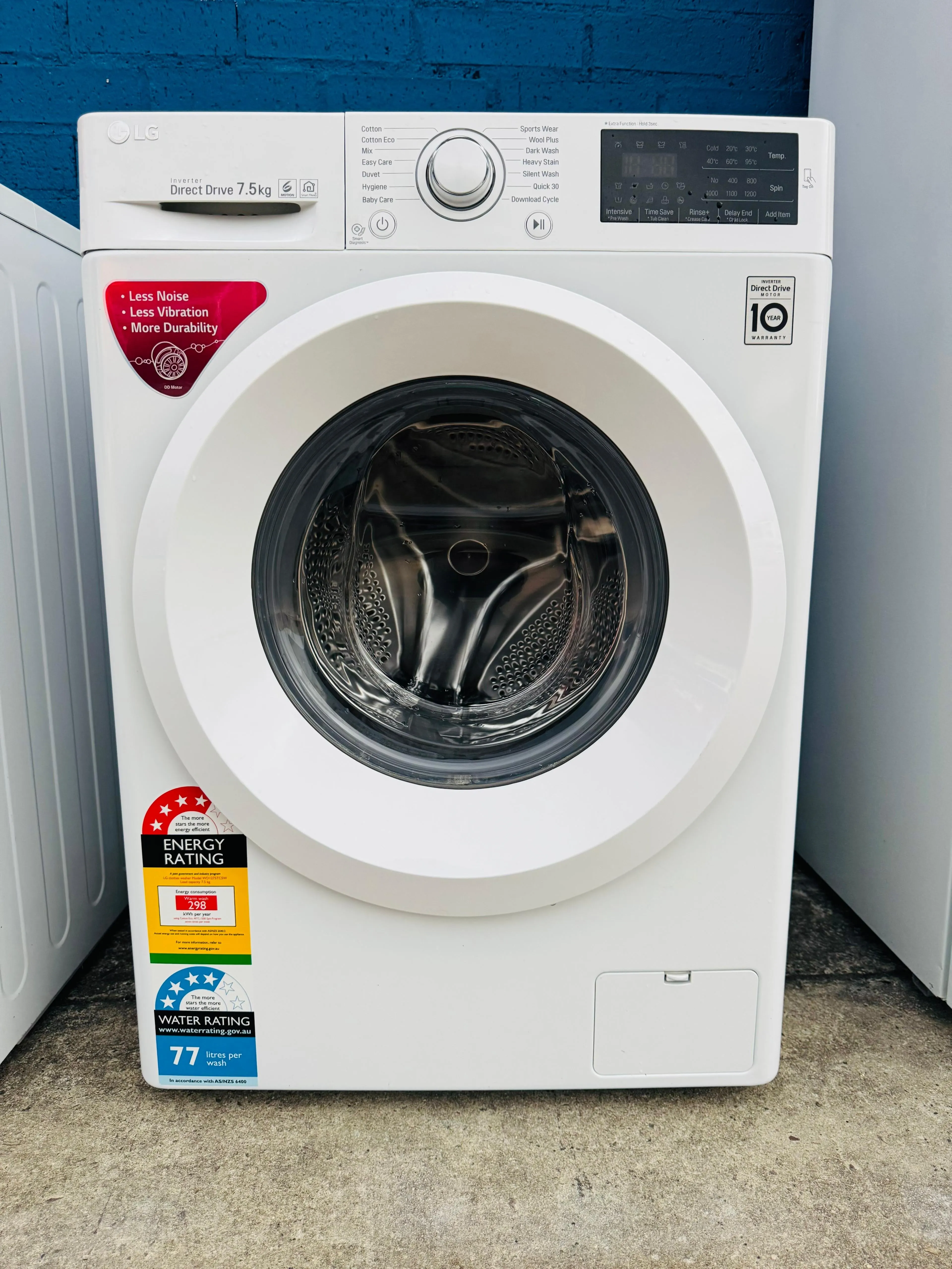 **LG 7.5KGS FRONT LOADER WASHING MACHINE**