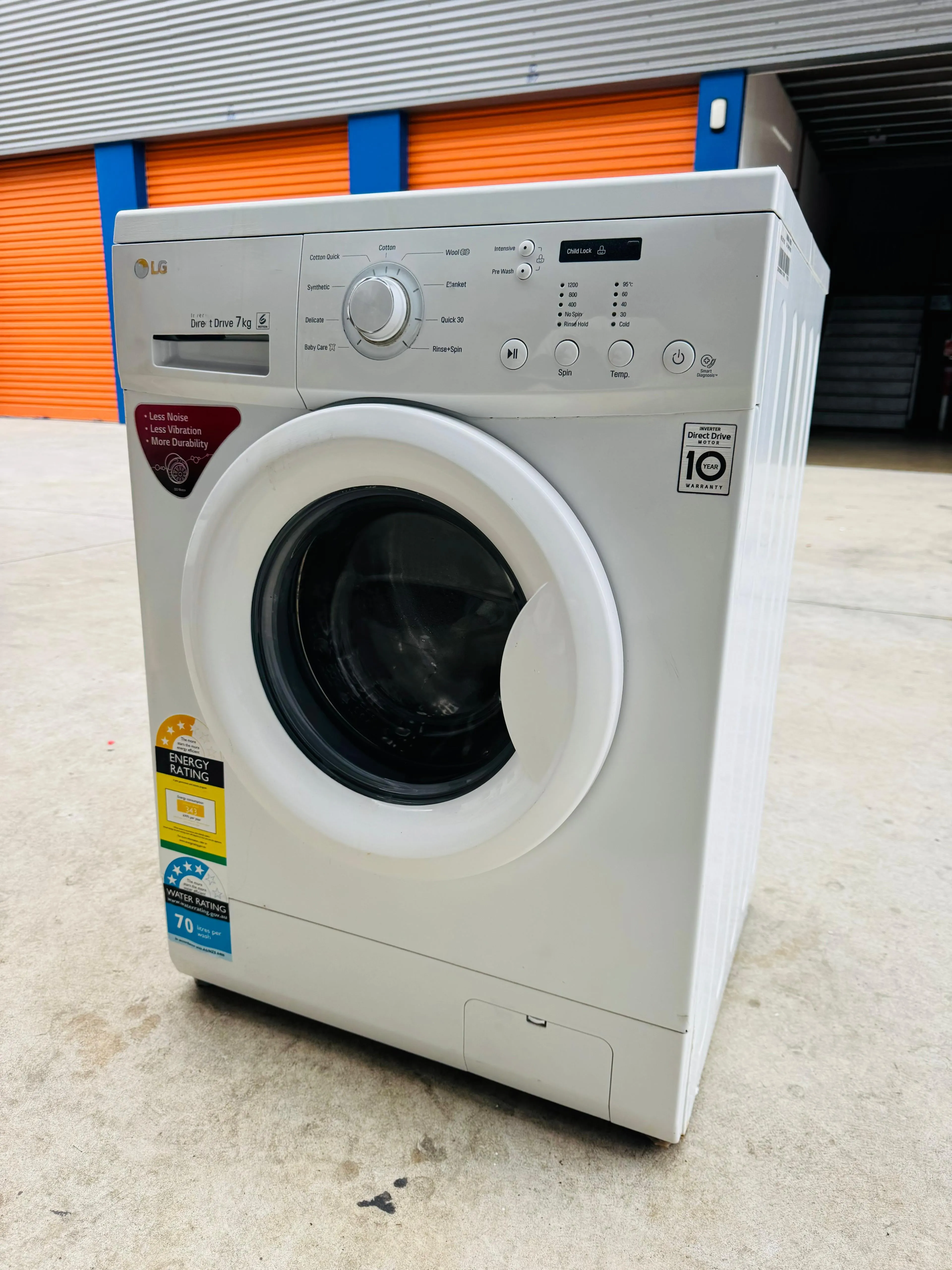 **LG 7KGS FRONT LOADER WASHING MACHINE**