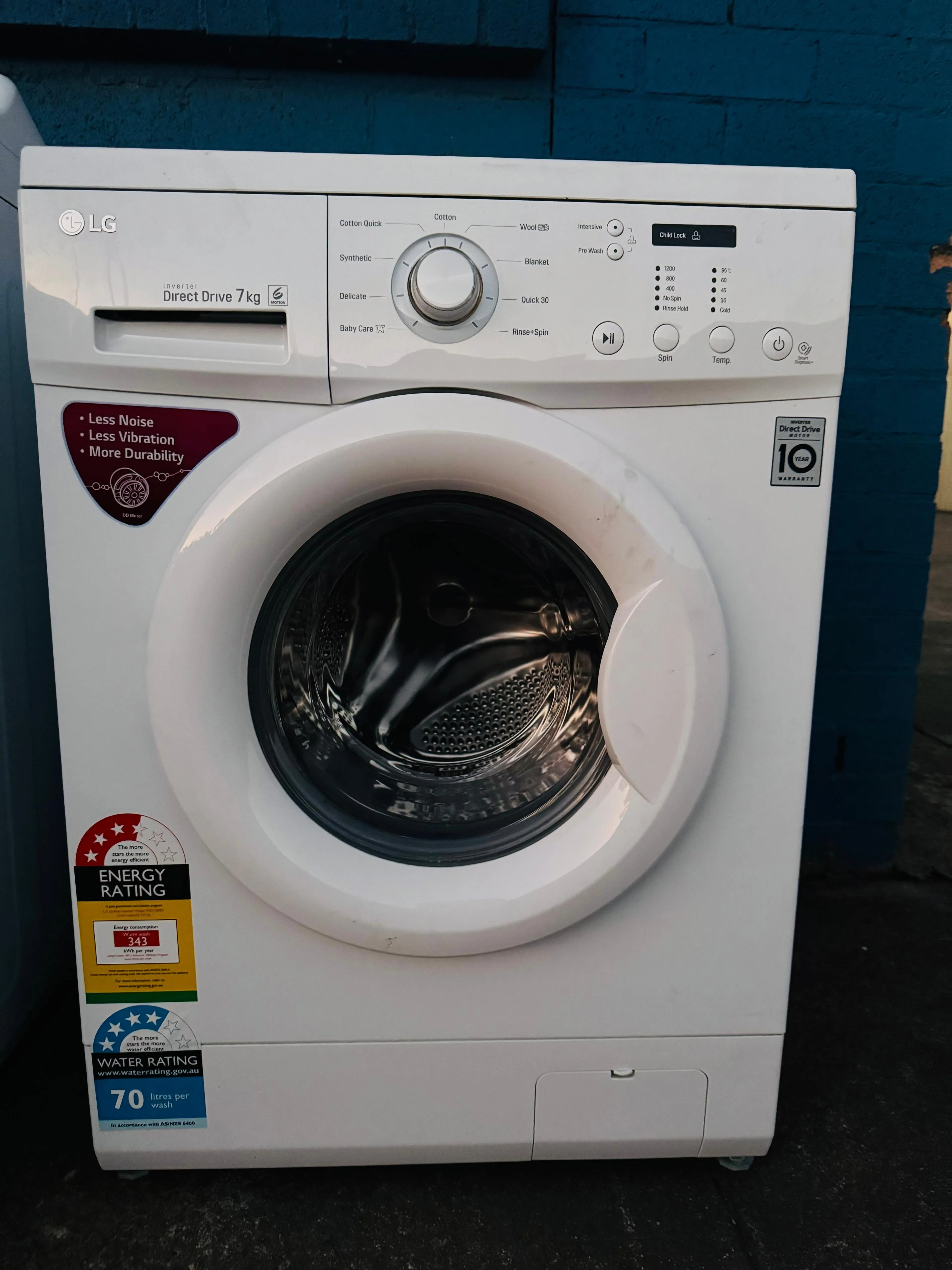 **LG 7KGS FRONT LOADER WASHING MACHINE**