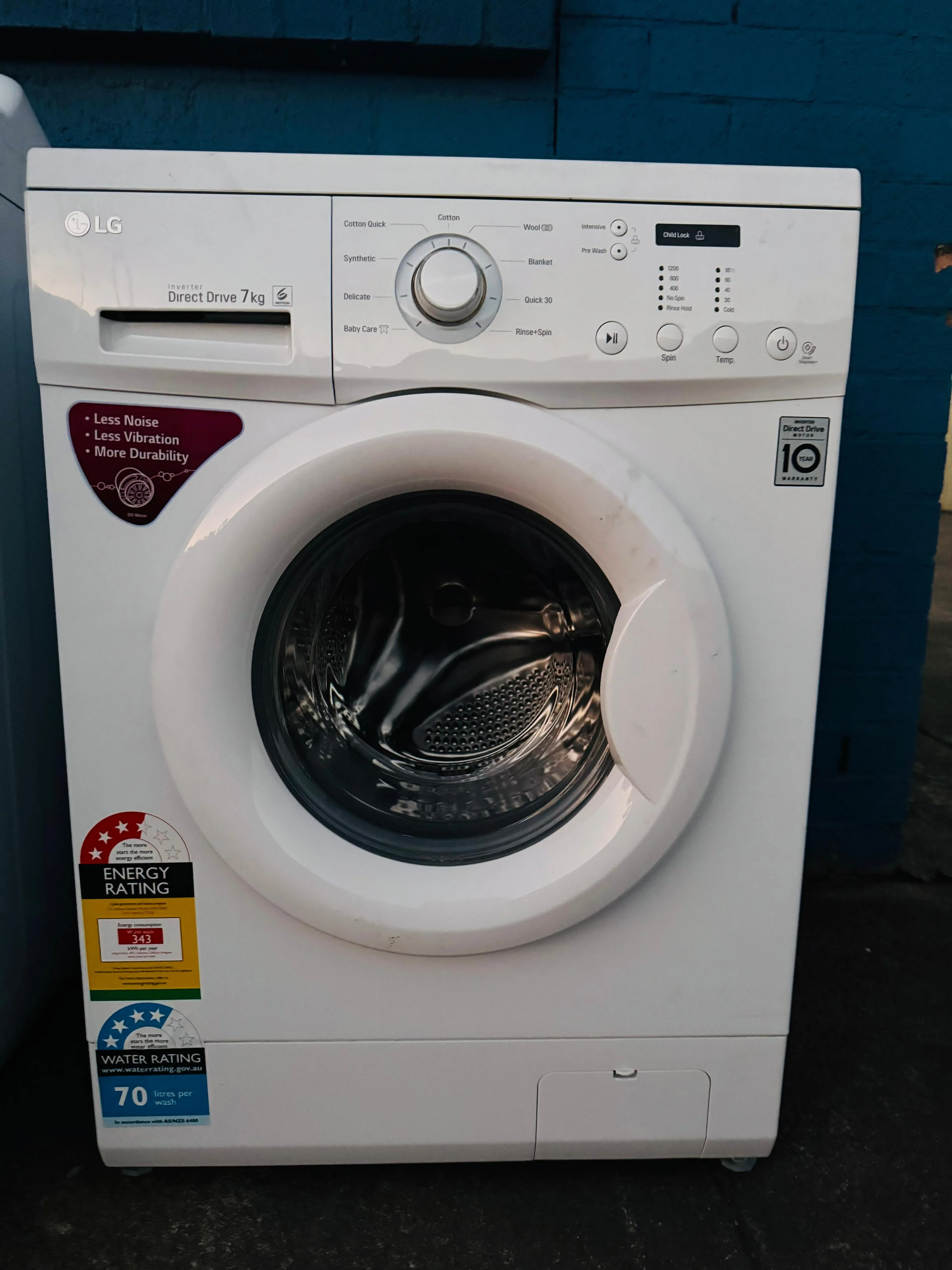 **LG 7KGS FRONT LOADER WASHING MACHINE**