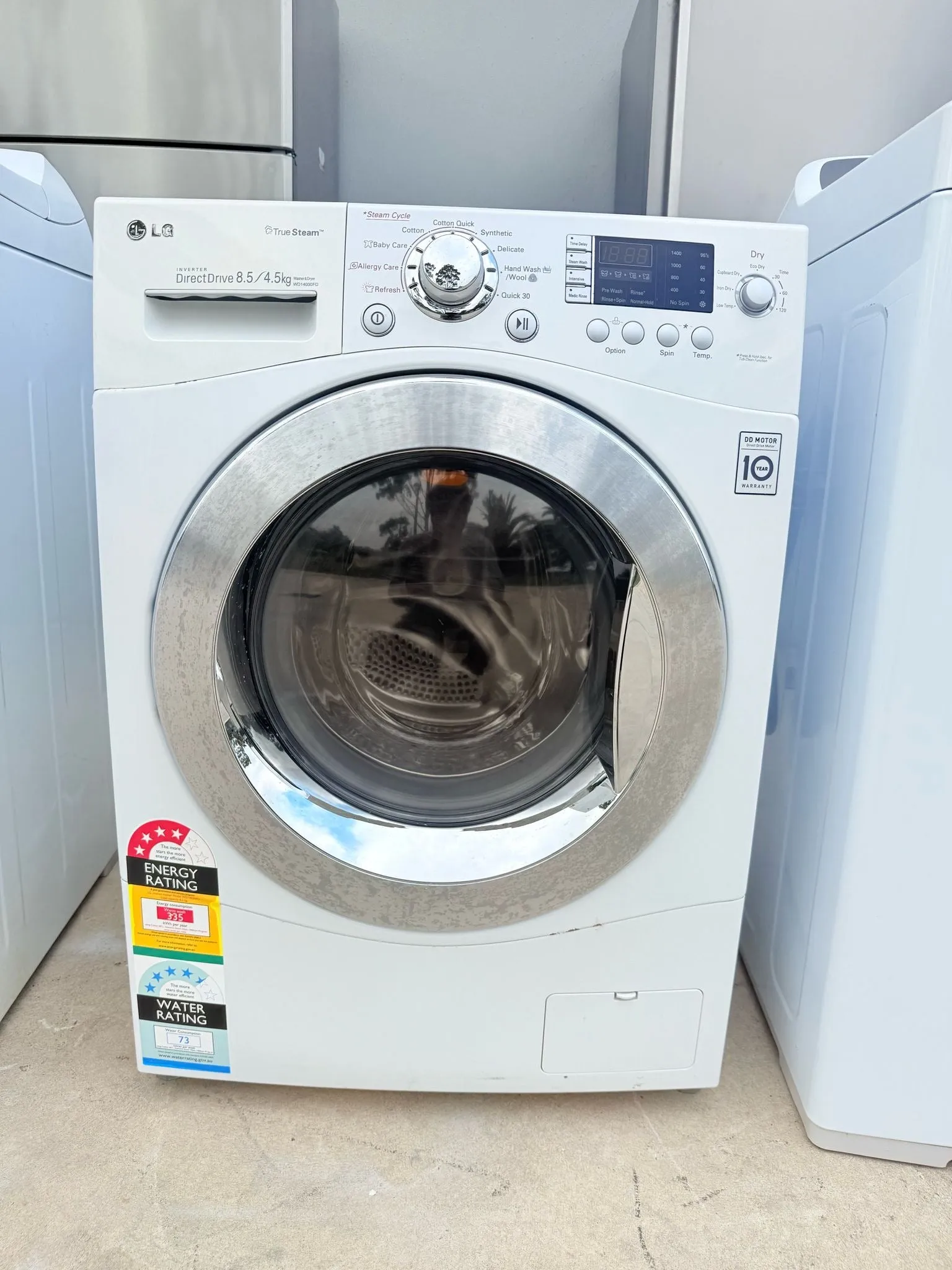 **LG 8.5KGS FRONT LOADER WASHING MACHINE & 4.5KGS DRYER COMBO**