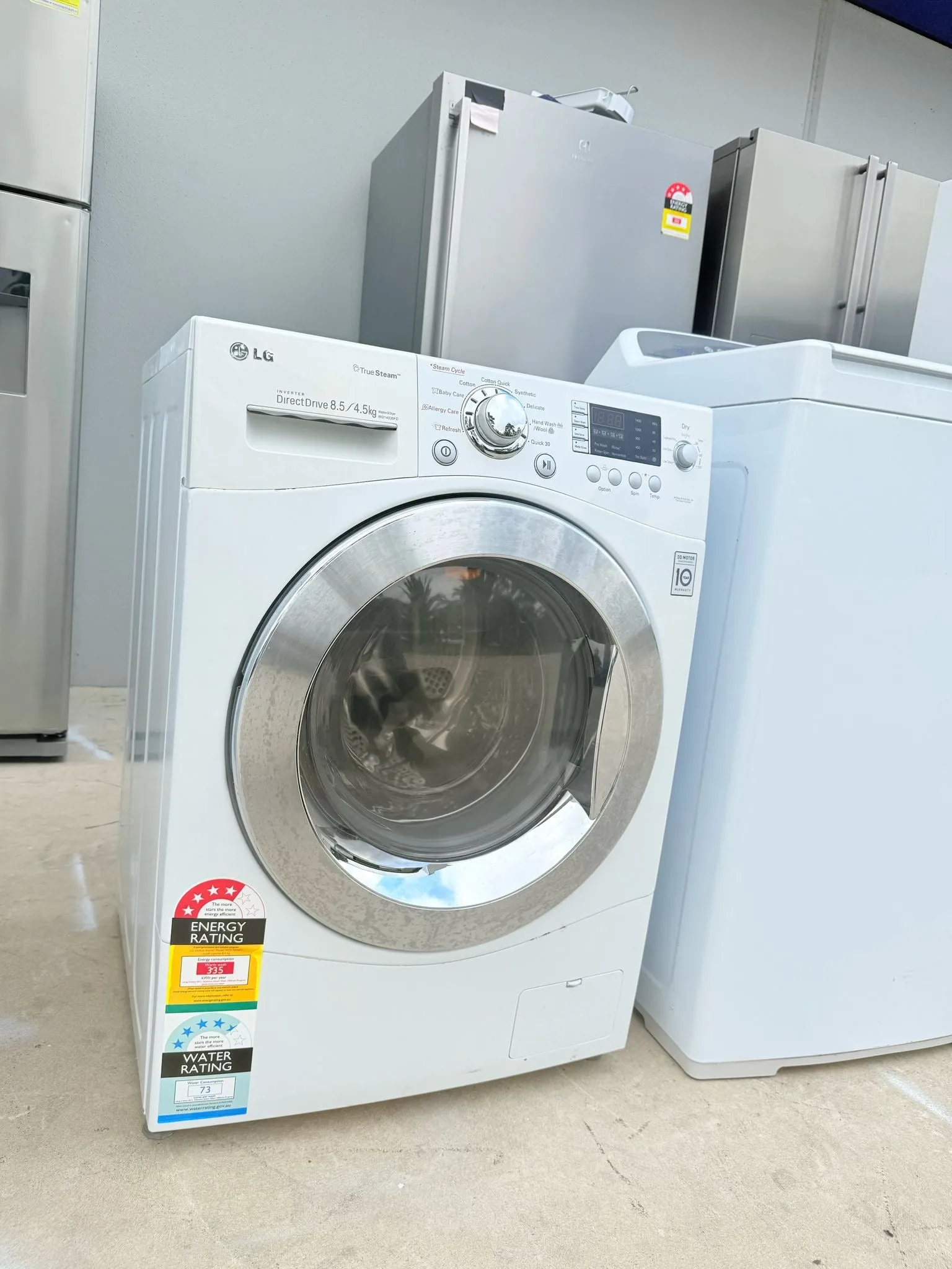 **LG 8.5KGS FRONT LOADER WASHING MACHINE & 4.5KGS DRYER COMBO**