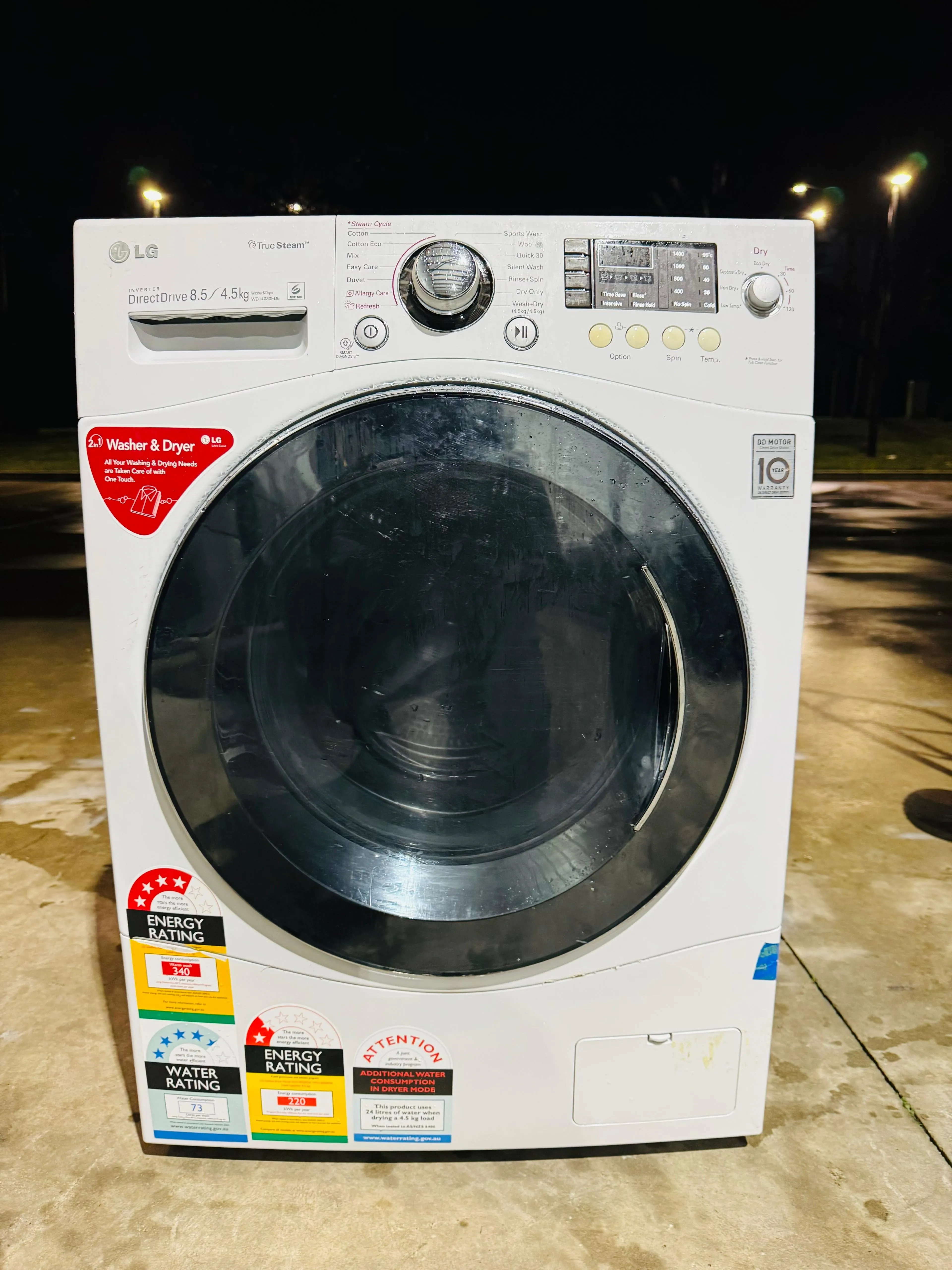 **LG 8.5KGS FRONT LOADER WASHING MACHINE**