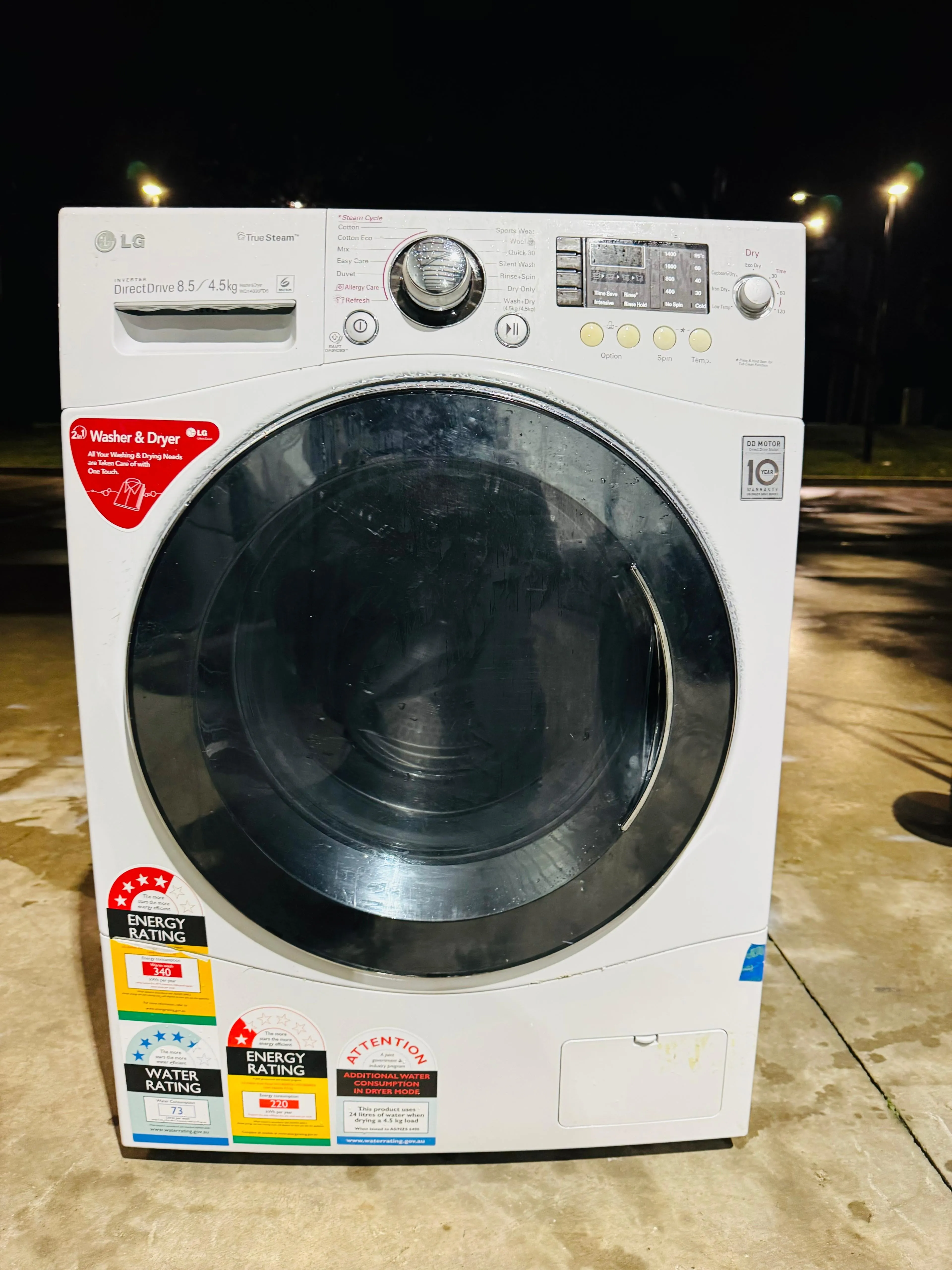**LG 8.5KGS FRONT LOADER WASHING MACHINE**