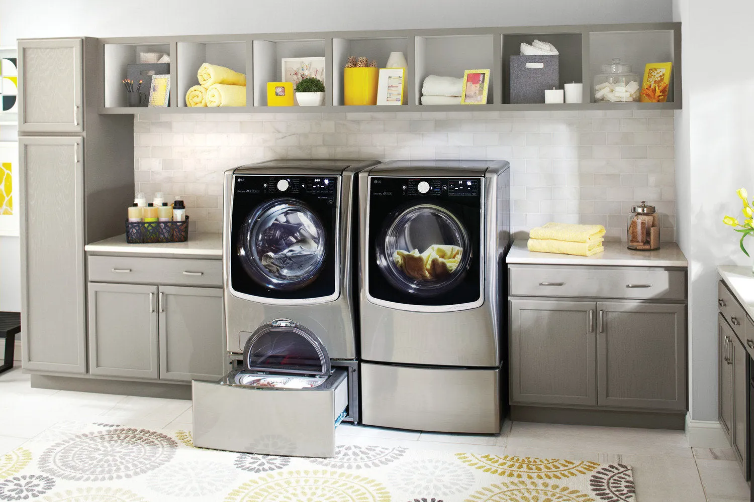 LG Appliances Graphite Steel Sidekick Pedestal Washer (1.1 Cu. Ft.) - WD200CV