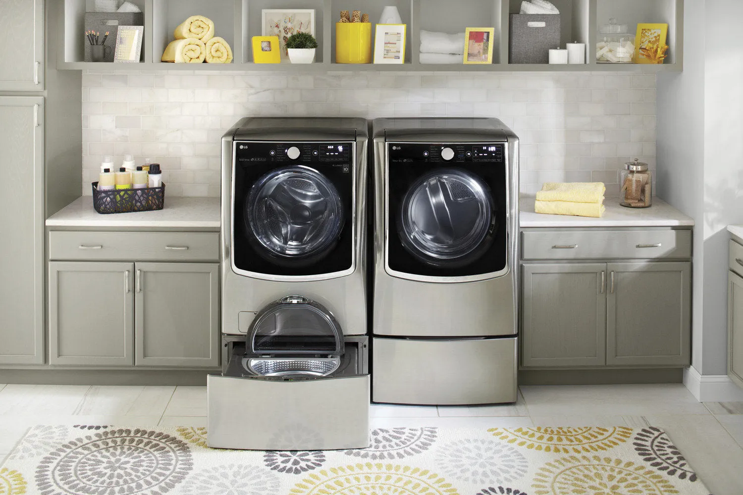 LG Appliances Graphite Steel Sidekick Pedestal Washer (1.1 Cu. Ft.) - WD200CV