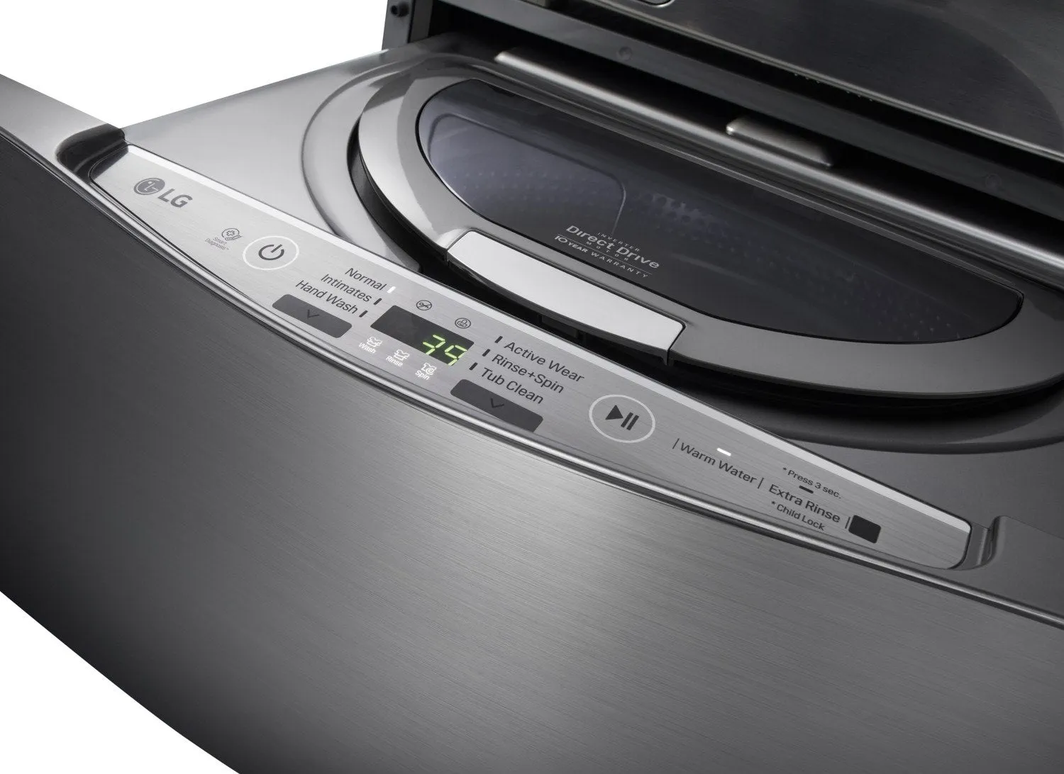 LG Appliances Graphite Steel Sidekick Pedestal Washer (1.1 Cu. Ft.) - WD200CV
