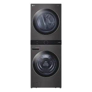 LG Black Stainless Steel Wash Tower 5.2 Cu. Ft. Front Load Washer and 7.4 Cu. Ft. Gas Dryer - WKGX201HBA