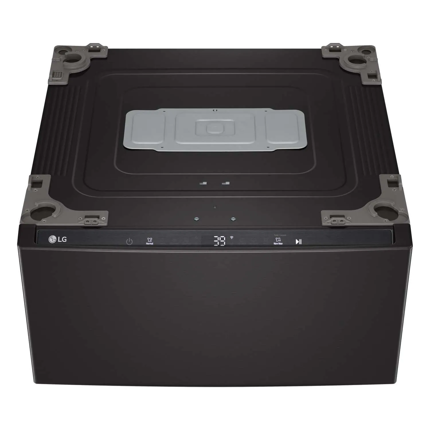 LG Black Steel 27'' LG SideKick Pedestal Washer (1 Cu. Ft) - WD300CB