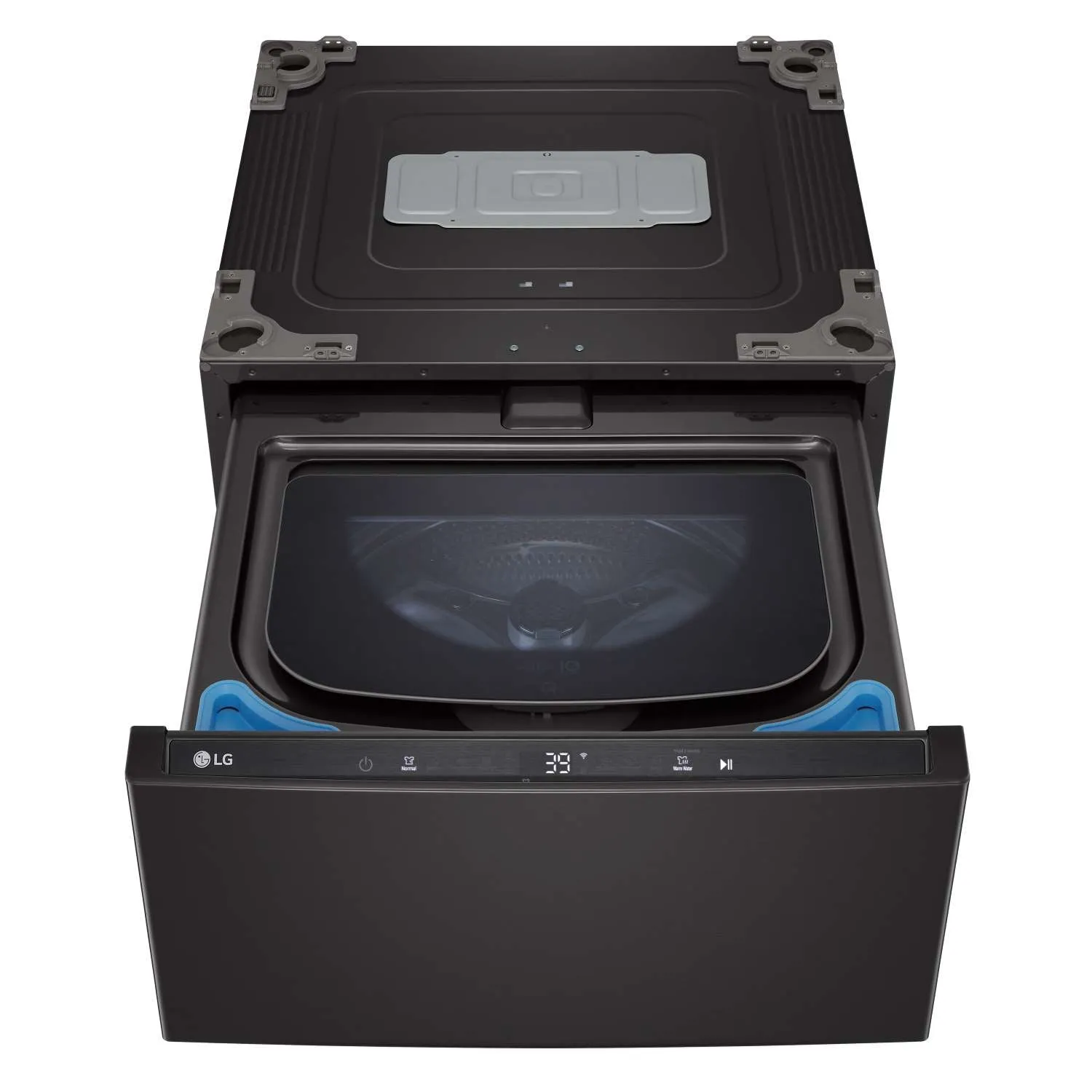 LG Black Steel 27'' LG SideKick Pedestal Washer (1 Cu. Ft) - WD300CB