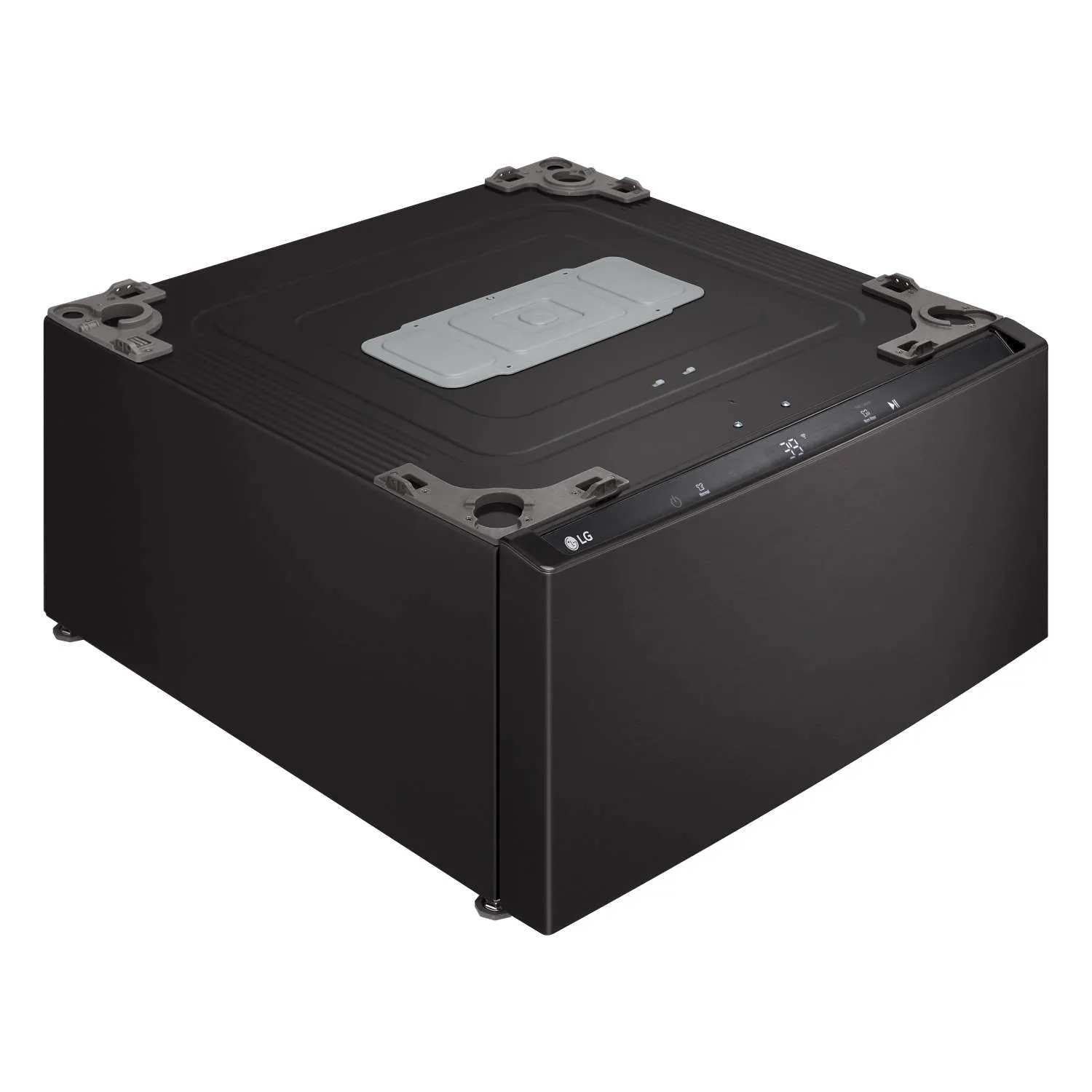 LG Black Steel 27'' LG SideKick Pedestal Washer (1 Cu. Ft) - WD300CB