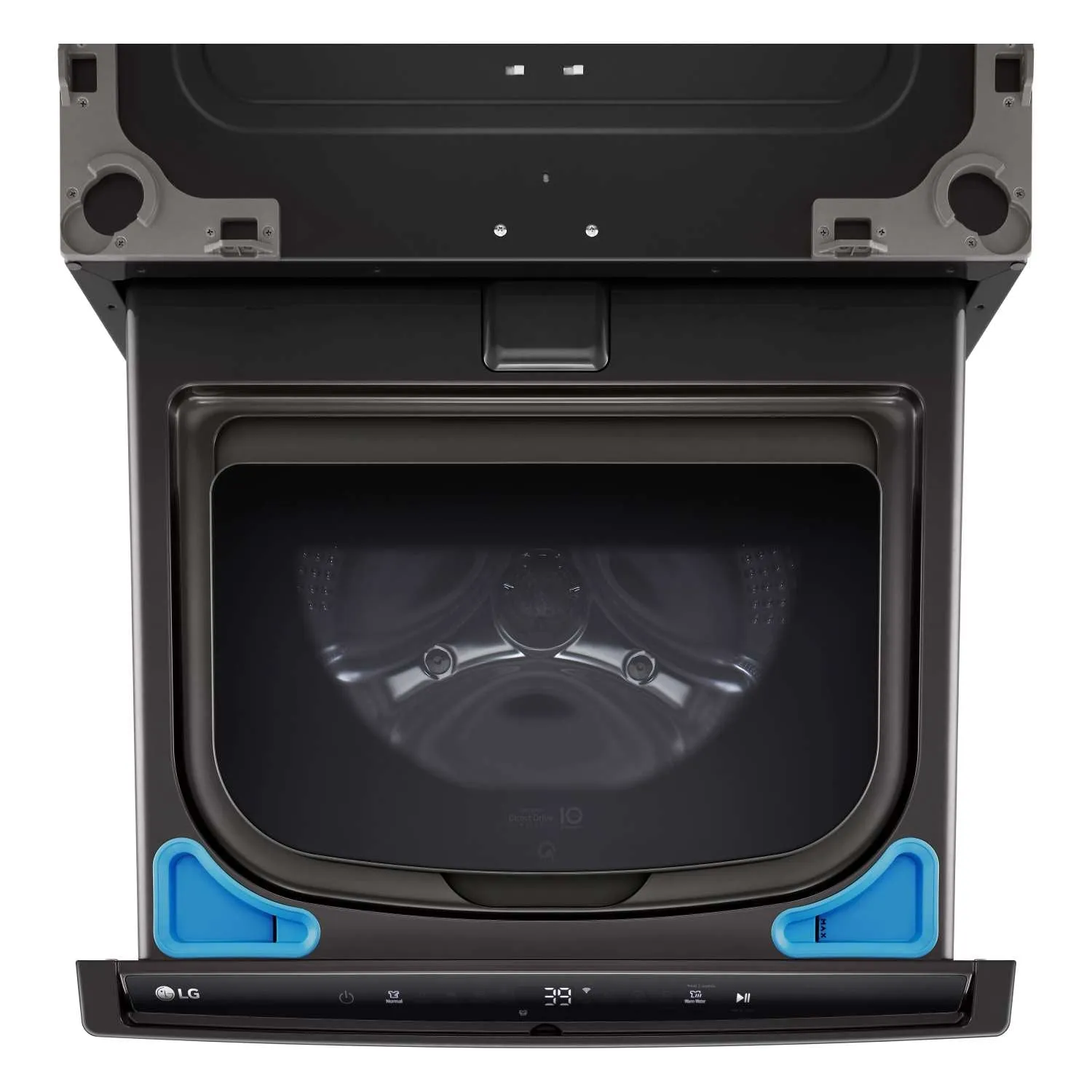 LG Black Steel 27'' LG SideKick Pedestal Washer (1 Cu. Ft) - WD300CB