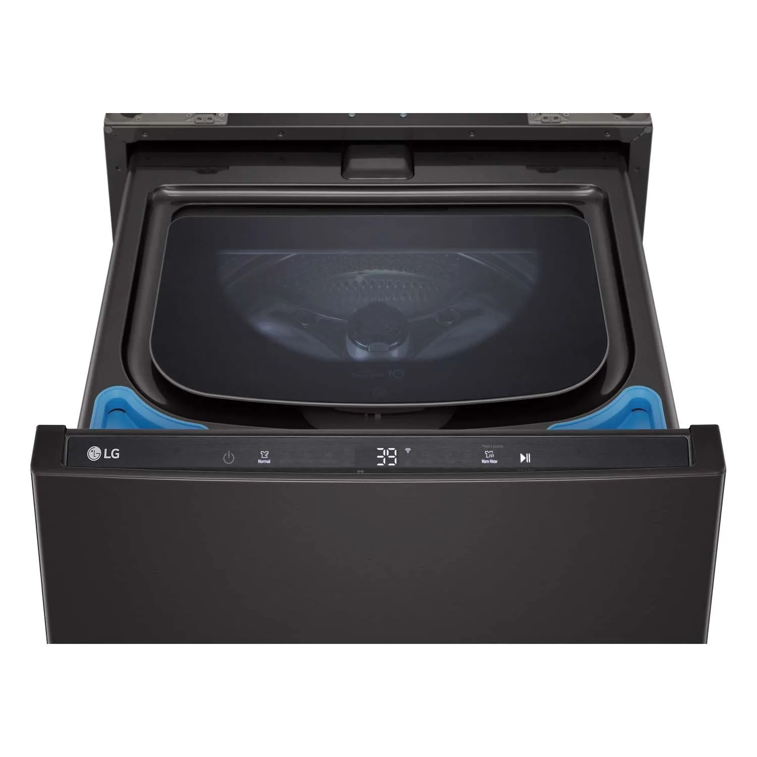 LG Black Steel 27'' LG SideKick Pedestal Washer (1 Cu. Ft) - WD300CB